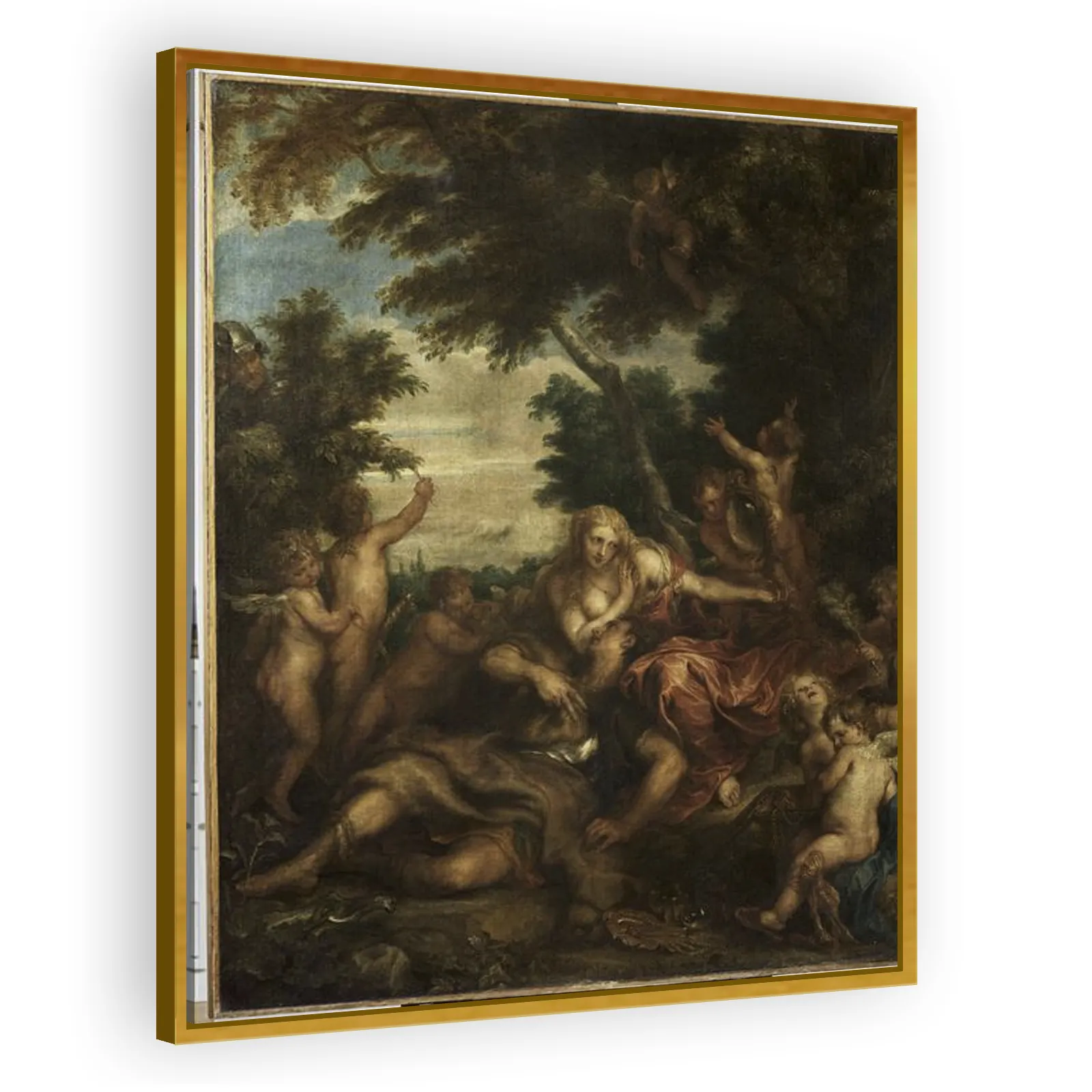 Rinaldo and Armida as Lovers Observed by Ubaldo and Carlo by Anthony Van Dyck - view 3 thumbnail