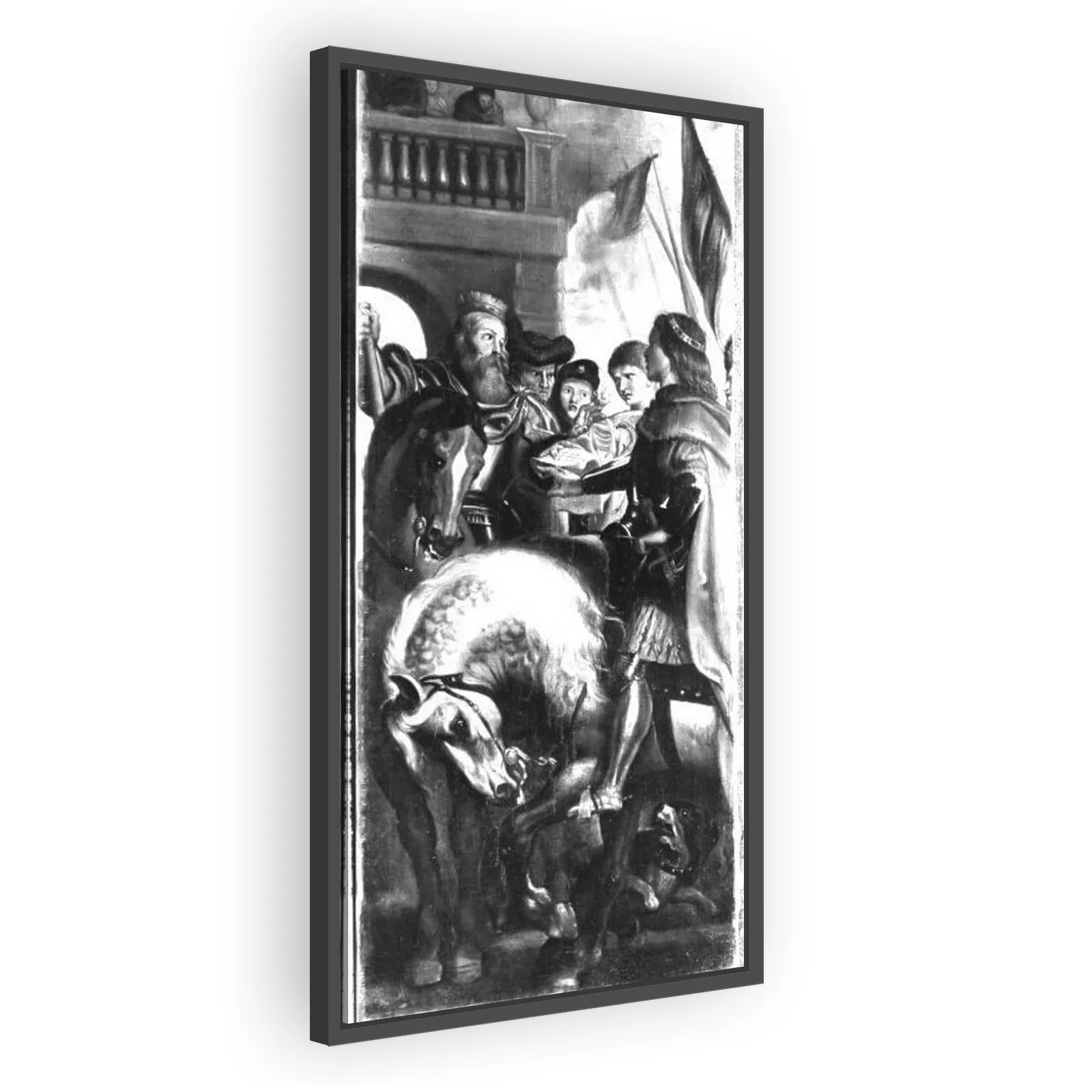 Die Könige Clothar und Dagobert disputieren mit einem Herold des Kaisers Mauritius by Peter Paul Rubens