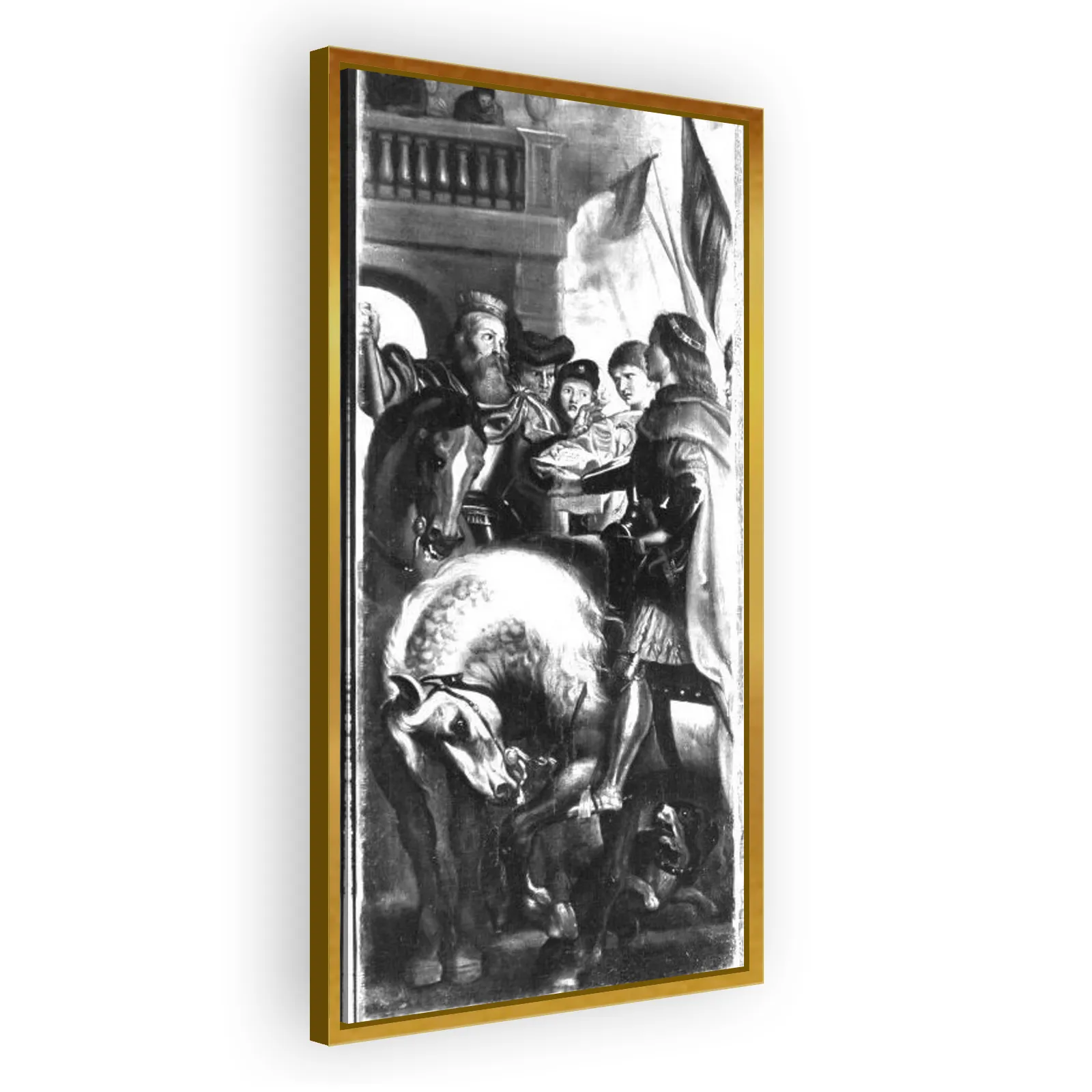 Die Könige Clothar und Dagobert disputieren mit einem Herold des Kaisers Mauritius by Peter Paul Rubens - view 3 thumbnail