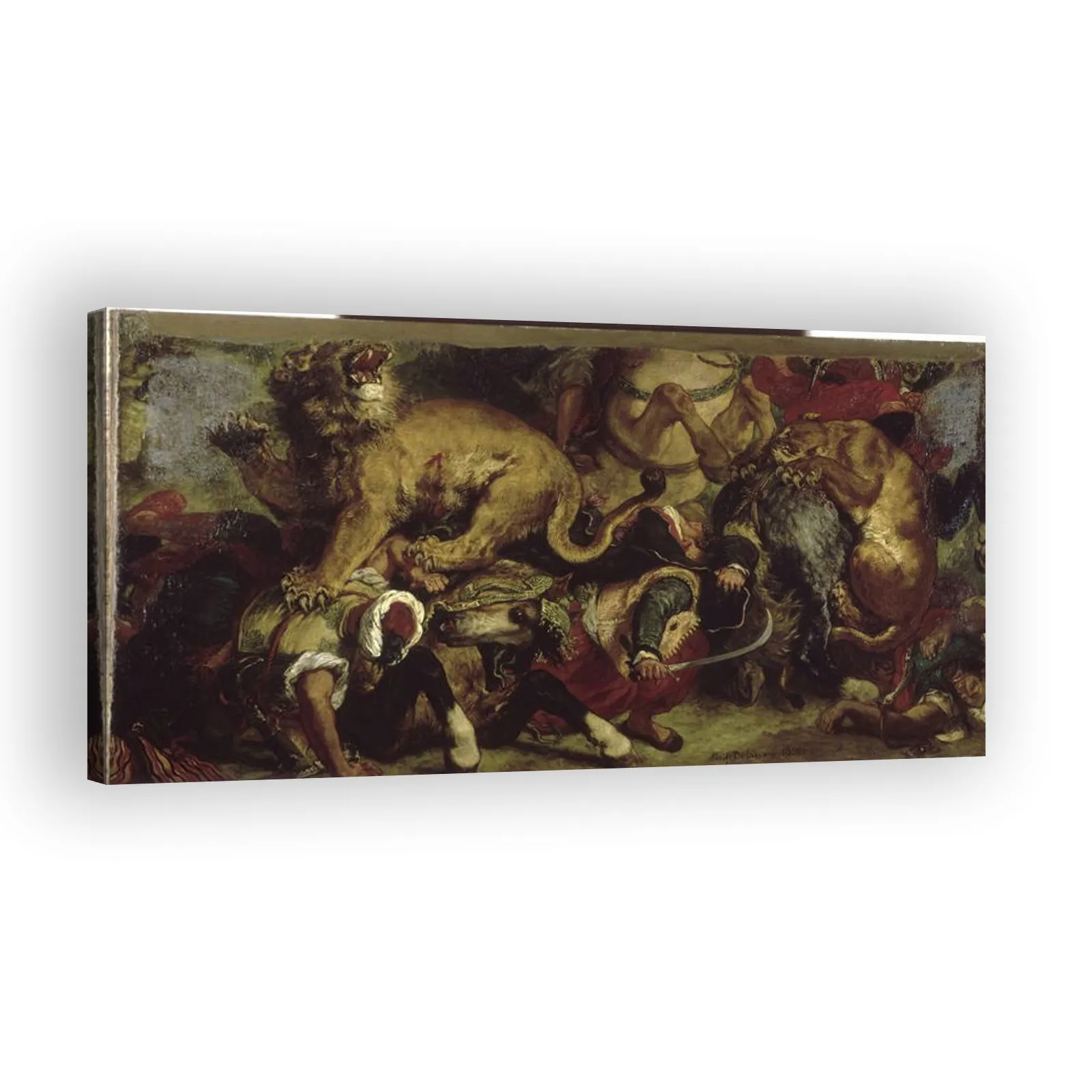 La Chasse aux lions by Eugene Delacroix - view 2 thumbnail