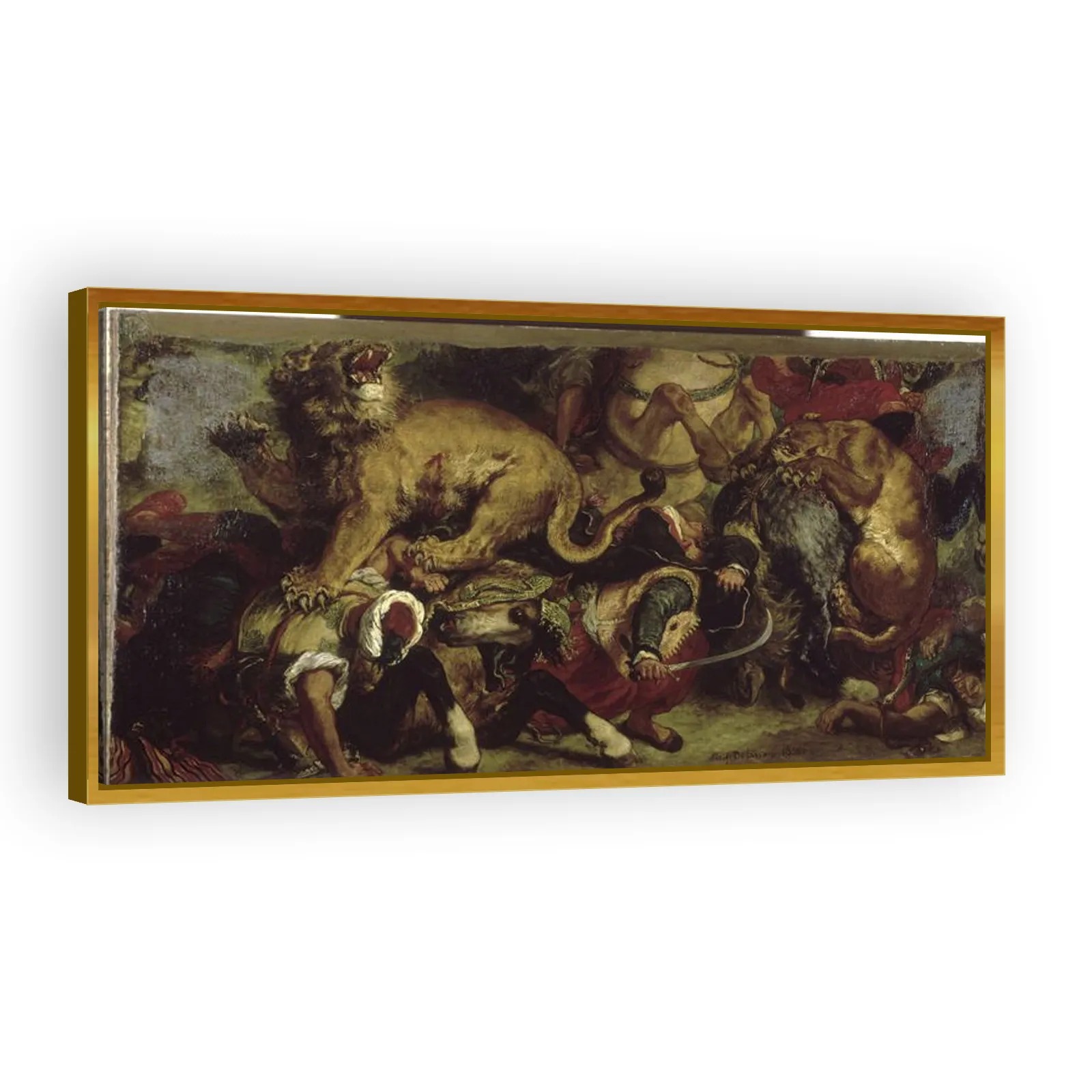 La Chasse aux lions by Eugene Delacroix - view 3 thumbnail