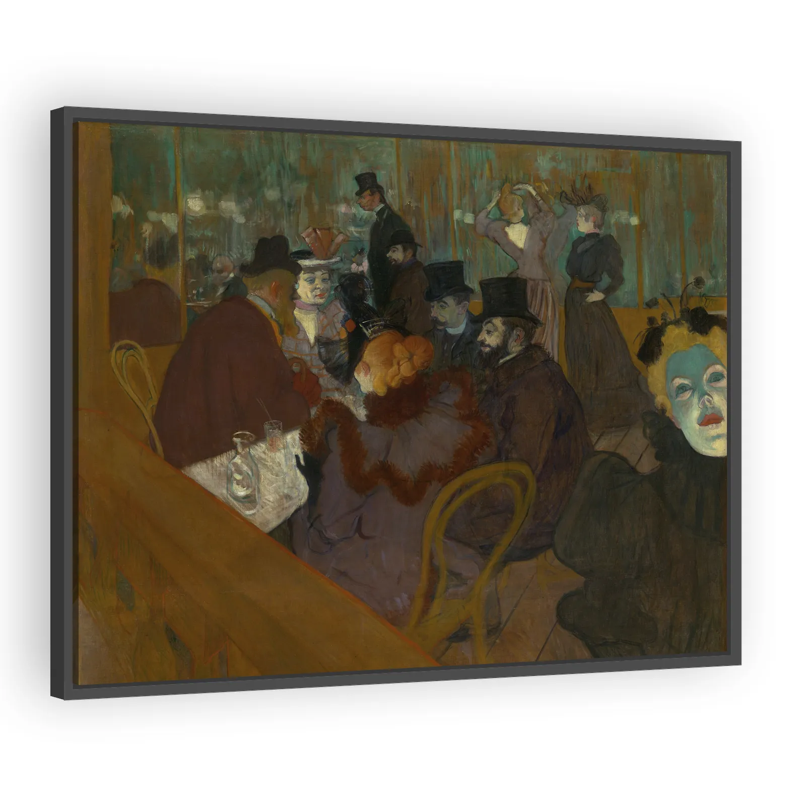 At the Moulin Rouge by Henri De Toulouse Lautrec