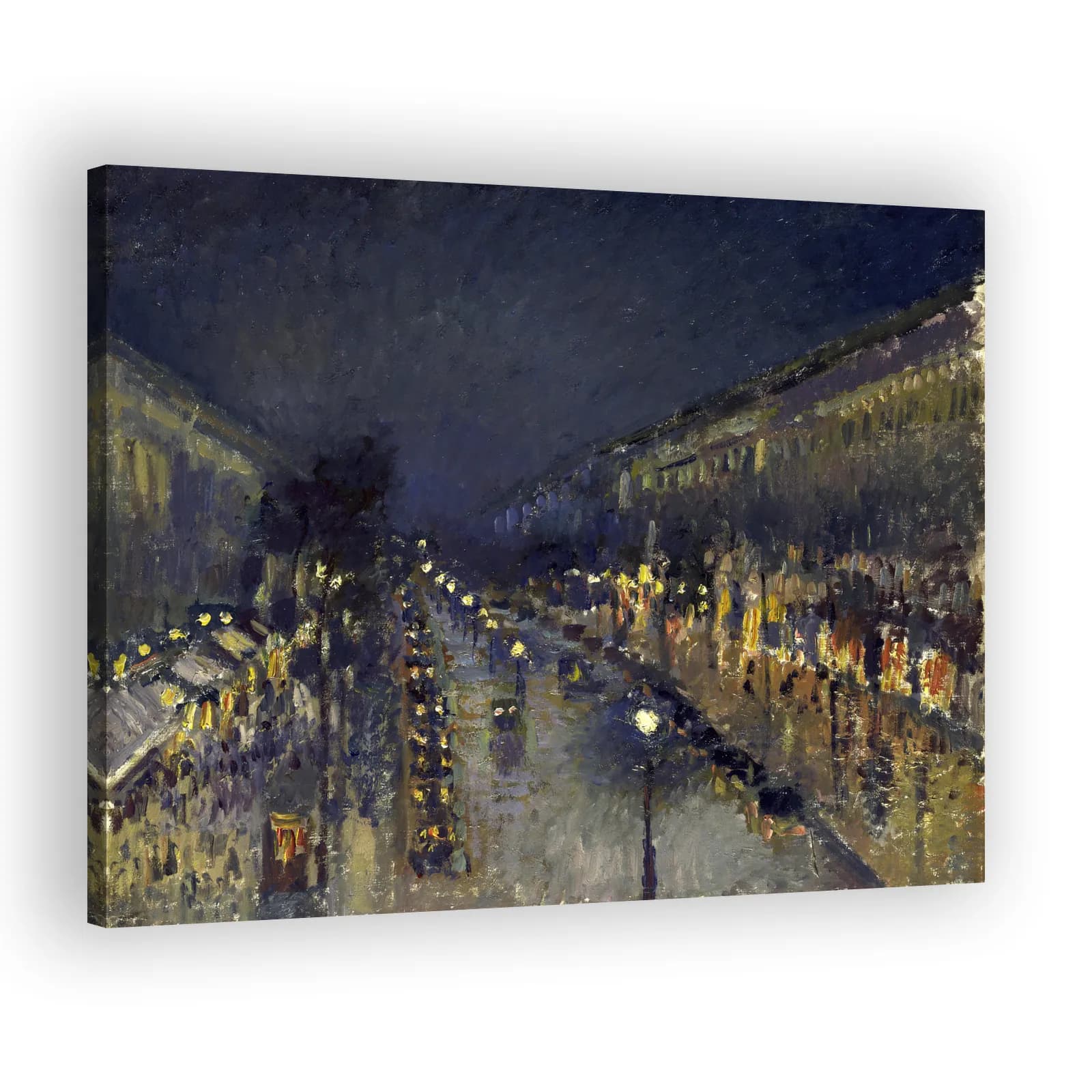 The Boulevard Montmartre at Night by Camille Pissarro - view 2 thumbnail