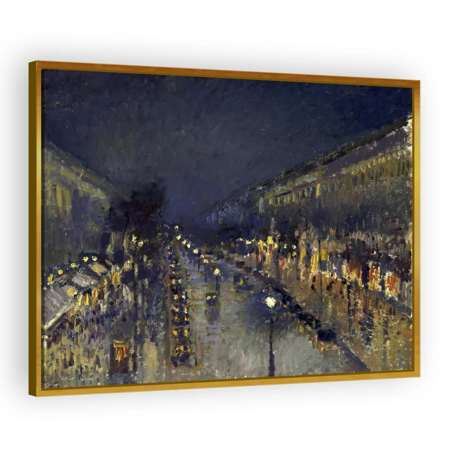 The Boulevard Montmartre at Night by Camille Pissarro - view 3 thumbnail