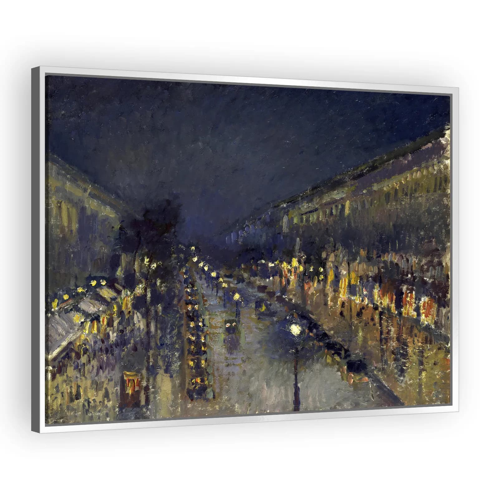 The Boulevard Montmartre at Night by Camille Pissarro - view 4 thumbnail
