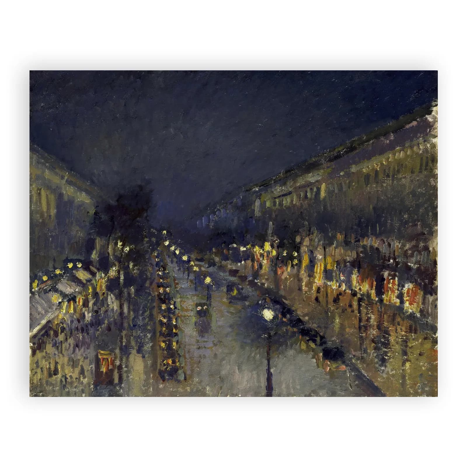 The Boulevard Montmartre at Night by Camille Pissarro - view 6 thumbnail