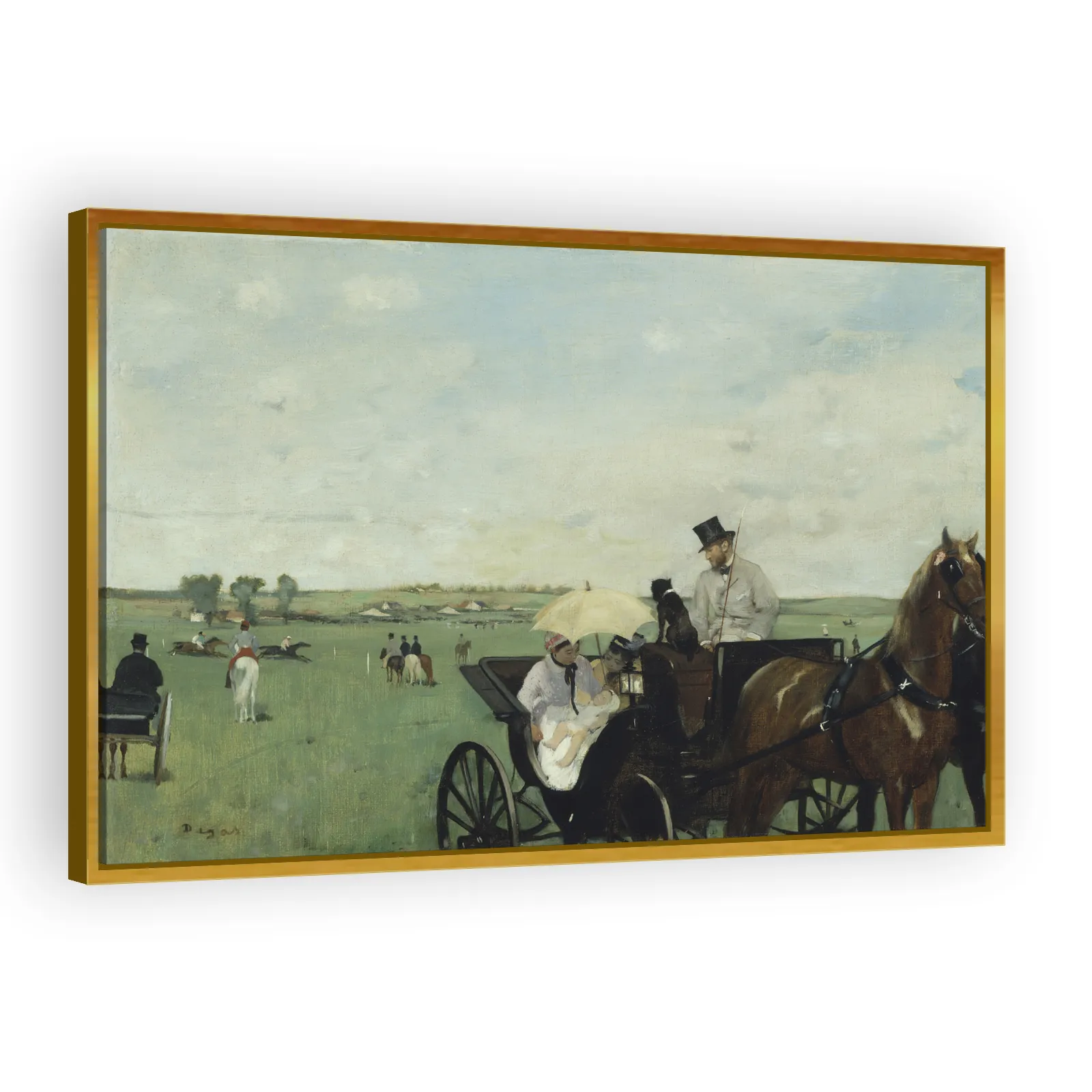 At the Races in the Countryside by Edgar Degas - view 3 thumbnail