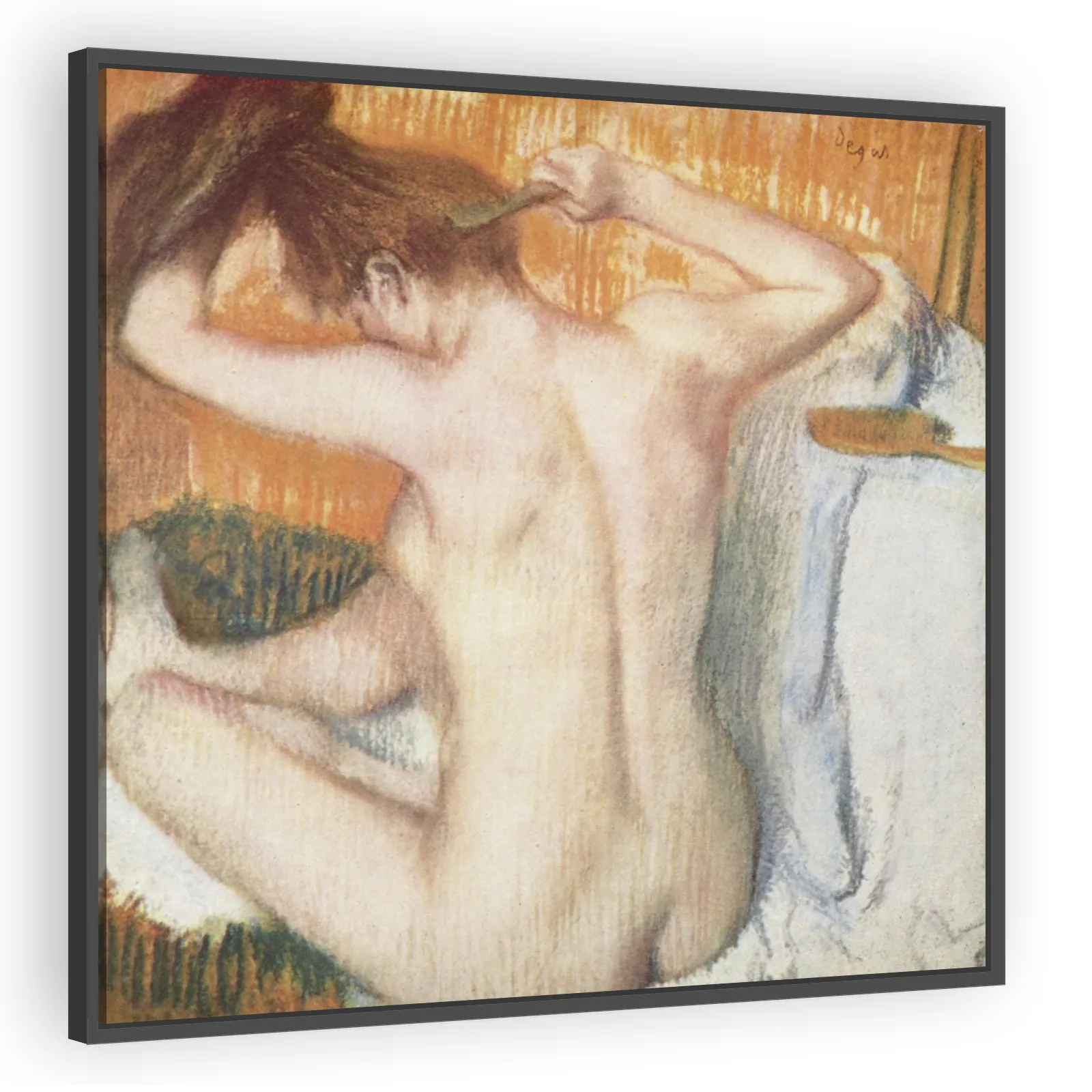 A Woman Combing Her Hair by Edgar Degas