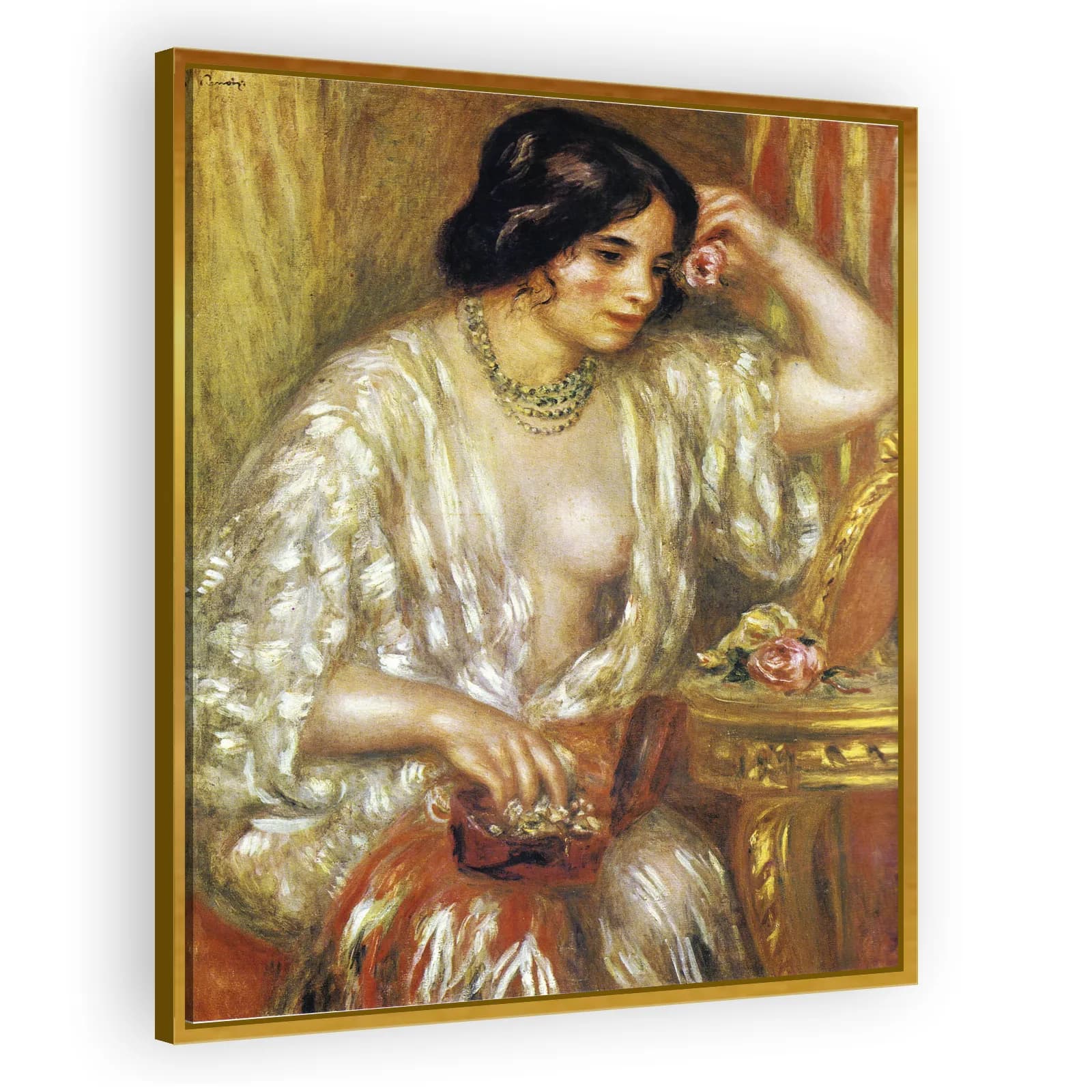 Gabrielle with Jewellery by Pierre Auguste Renoir - view 3 thumbnail