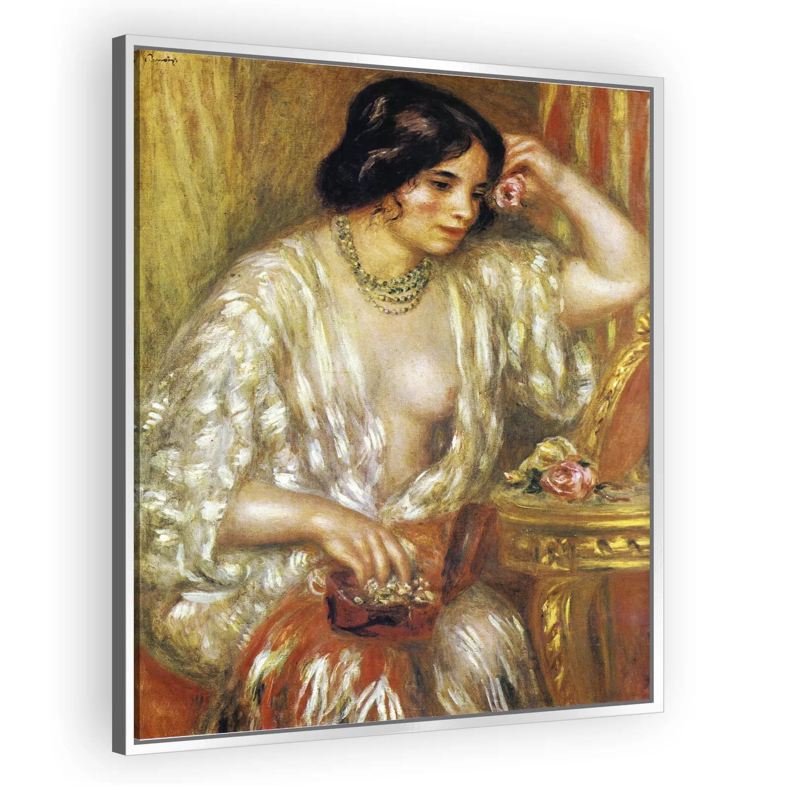 Gabrielle with Jewellery by Pierre Auguste Renoir - view 4 thumbnail