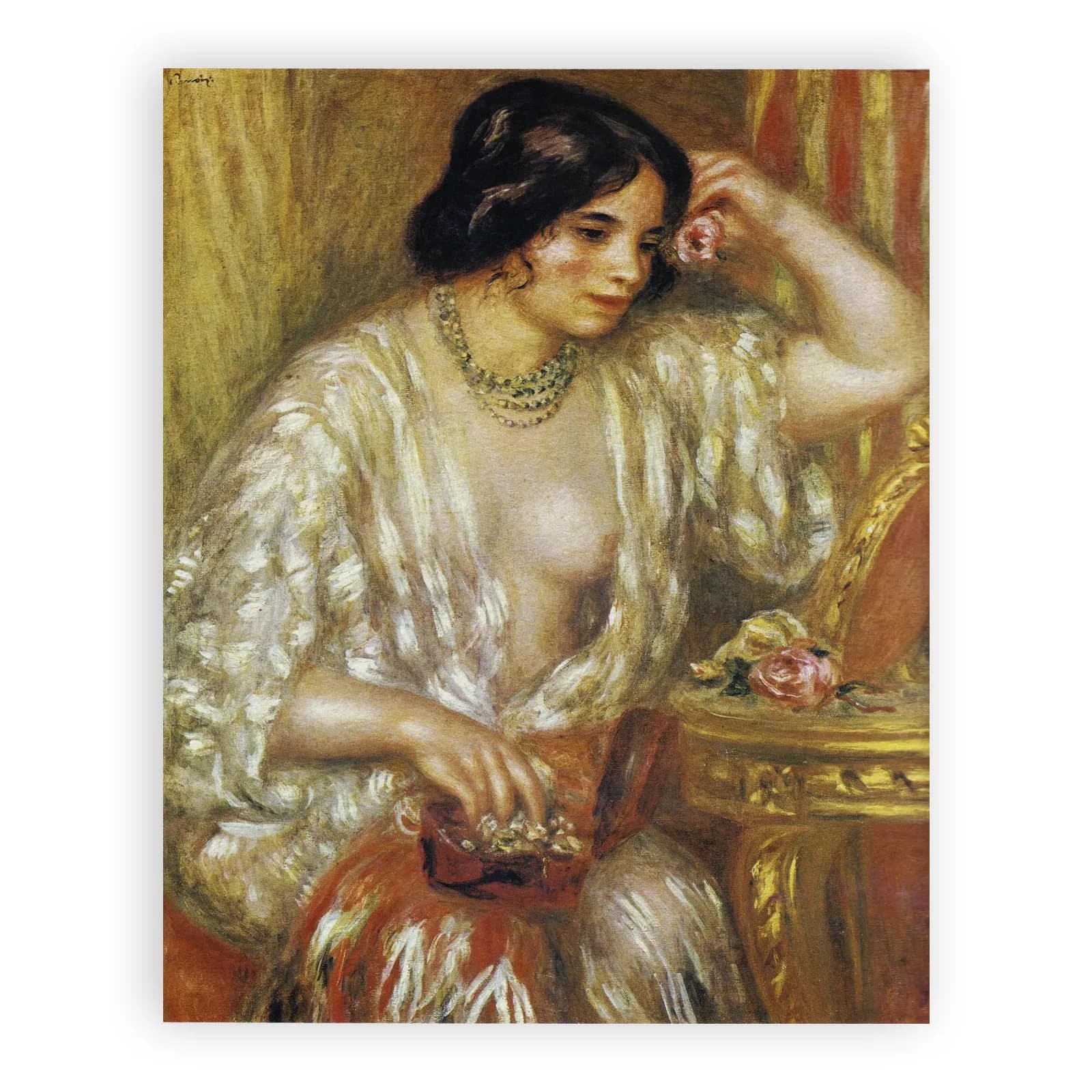 Gabrielle with Jewellery by Pierre Auguste Renoir - view 6 thumbnail