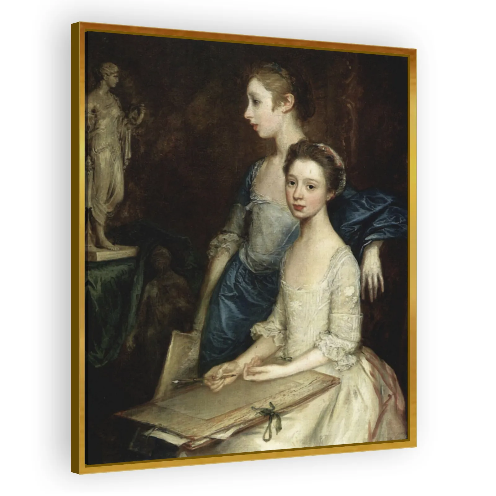 Portrait of the Artist's Daughters by Thomas Gainsborough - view 3 thumbnail