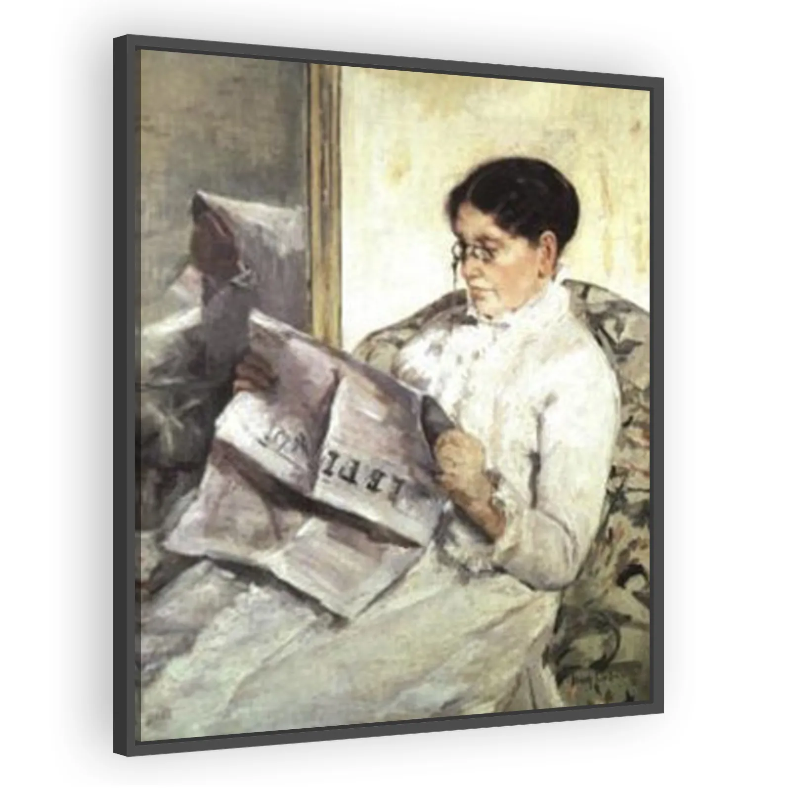 Reading Le Figaro by Mary Cassatt