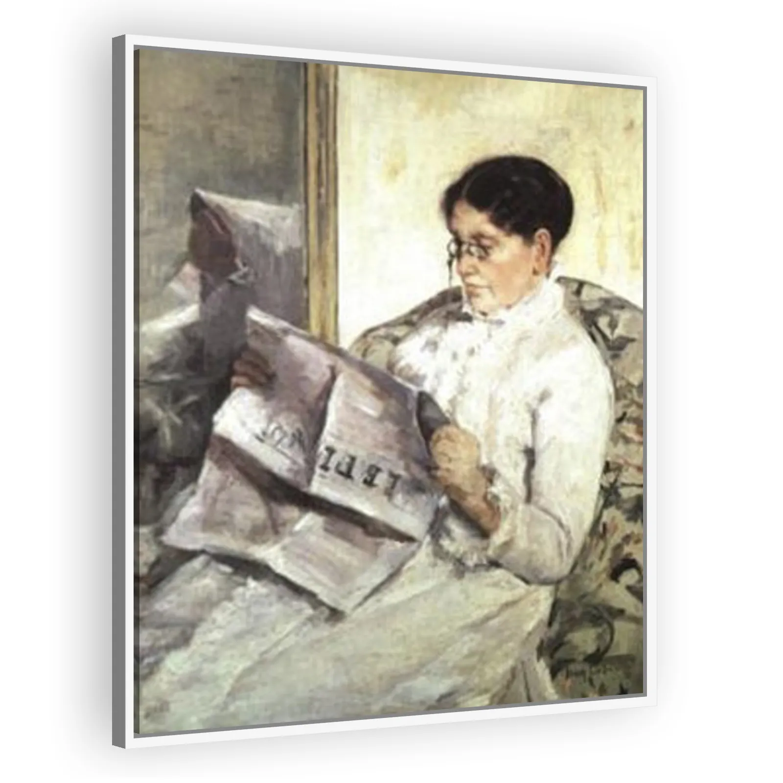 Reading Le Figaro by Mary Cassatt - view 5 thumbnail