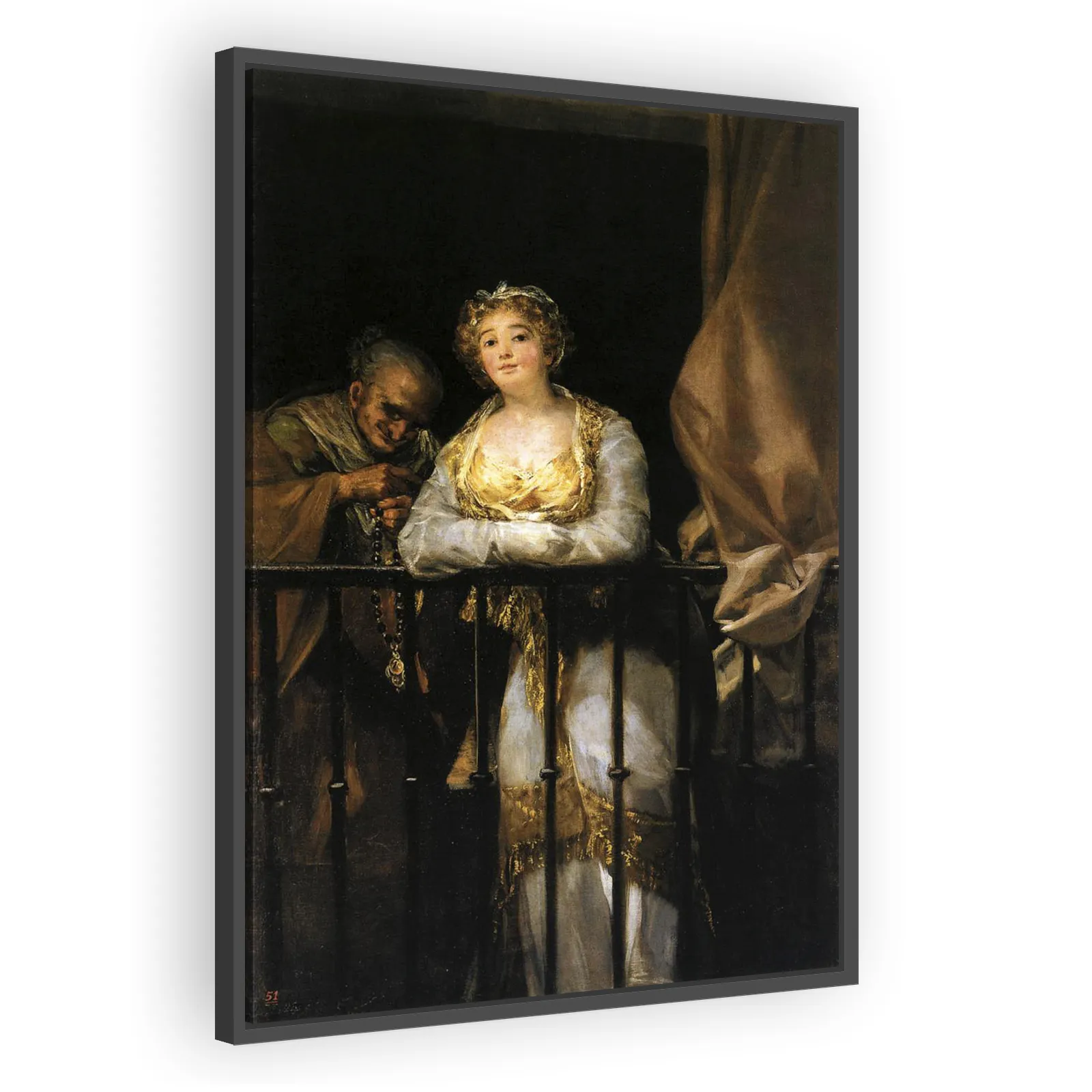 Maja and Celestine on the Balcony by Francisco Goya