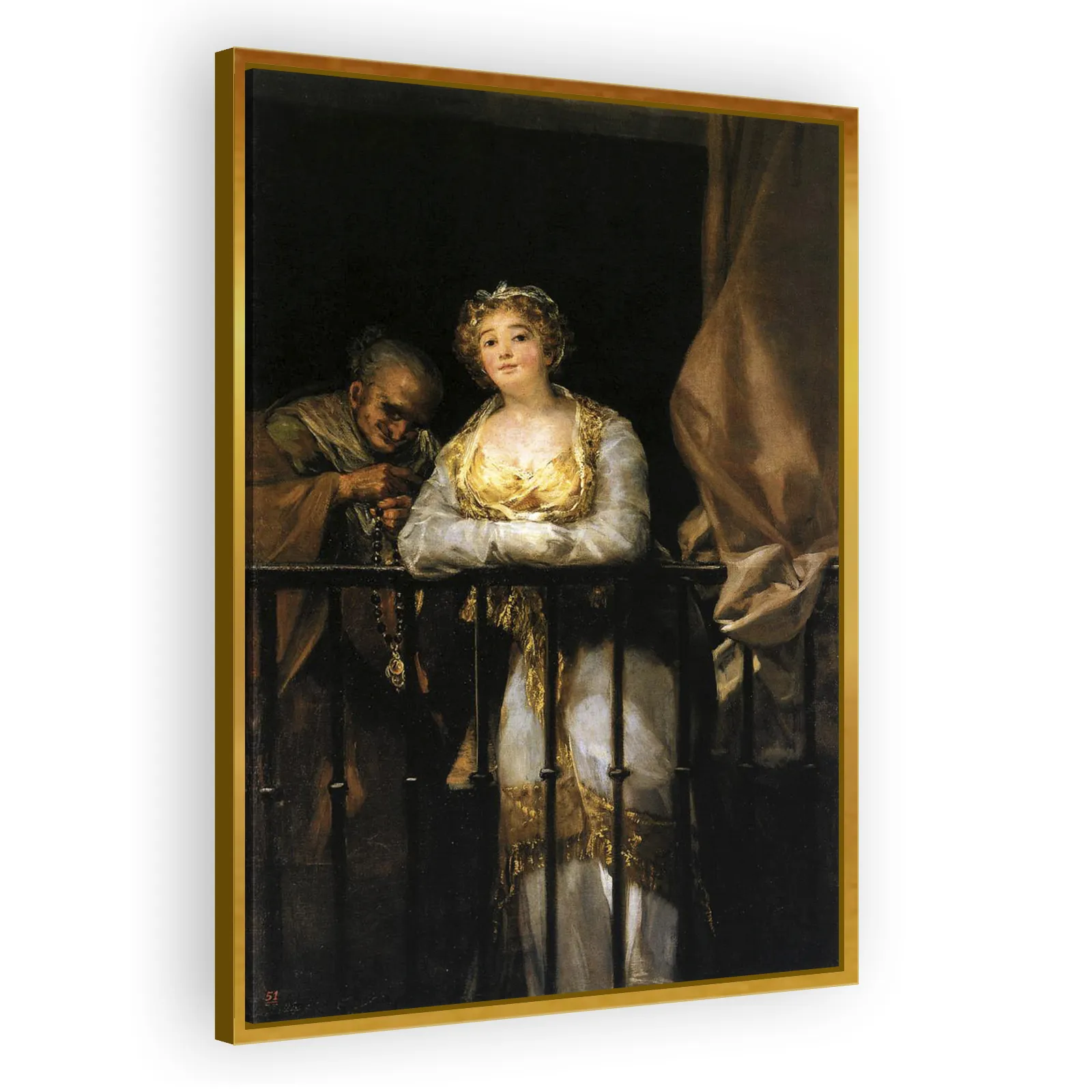 Maja and Celestine on the Balcony by Francisco Goya - view 3 thumbnail