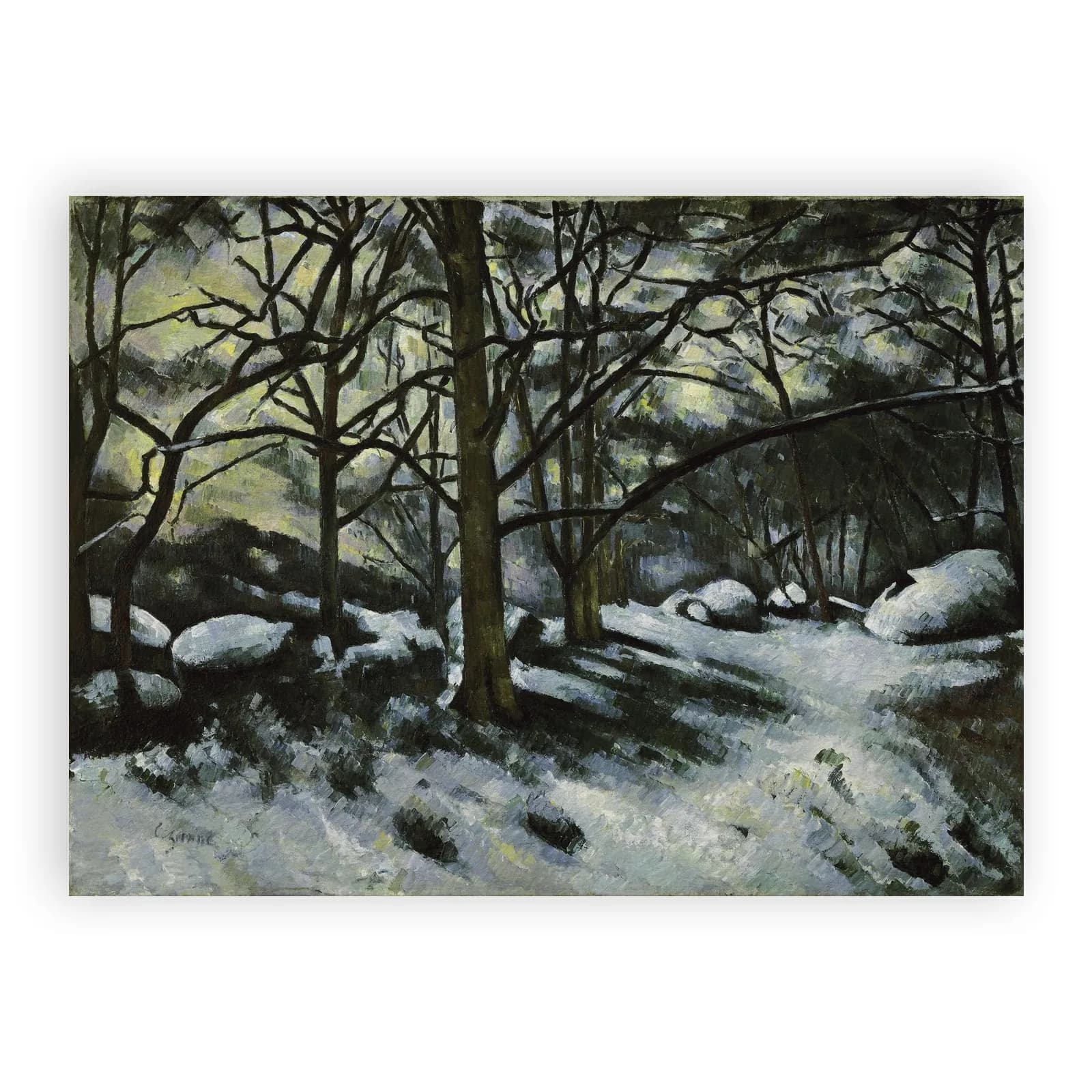 Neige fondante à Fontainebleau (Melting Snow, Fontainebleau) by Paul Cezanne - view 6 thumbnail