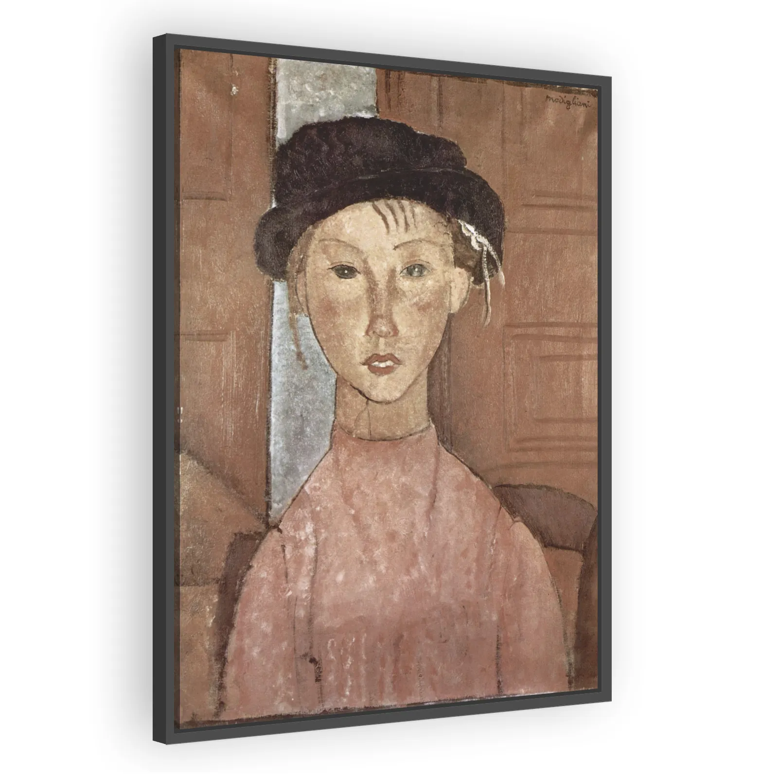 Mädchen mit Hut by Amedeo Modigliani