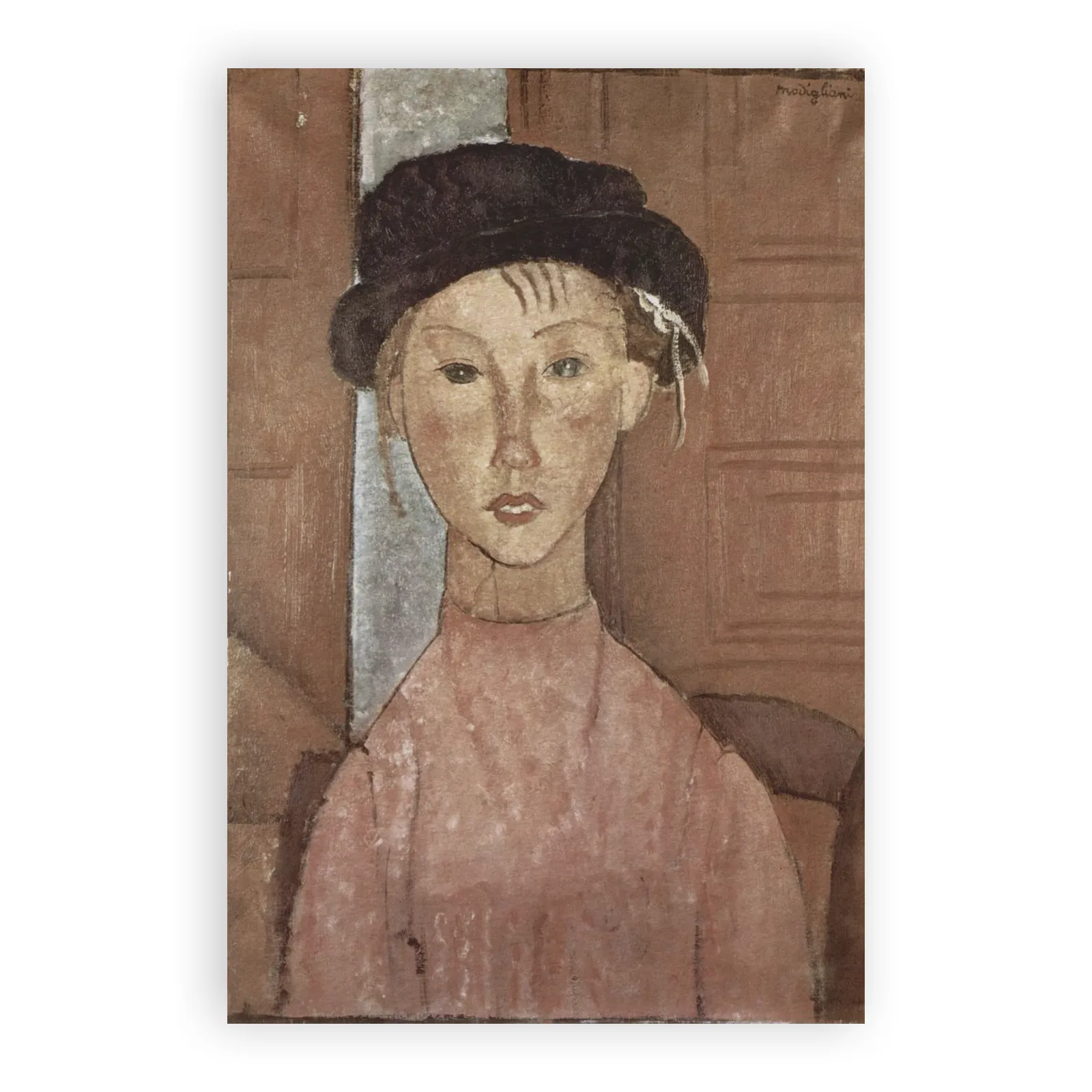 Mädchen mit Hut by Amedeo Modigliani - view 6 thumbnail