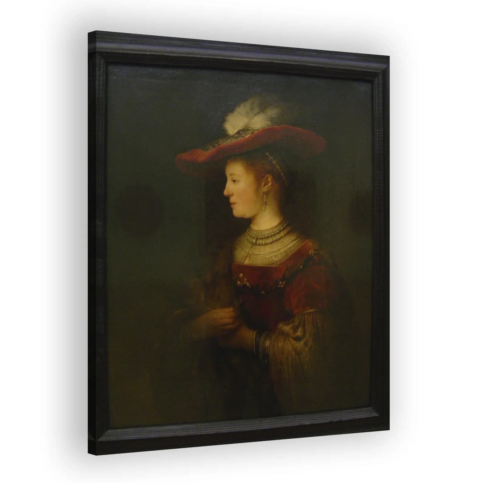 Saskia in a Red Hat by Rembrandt Van Rijn - view 2 thumbnail