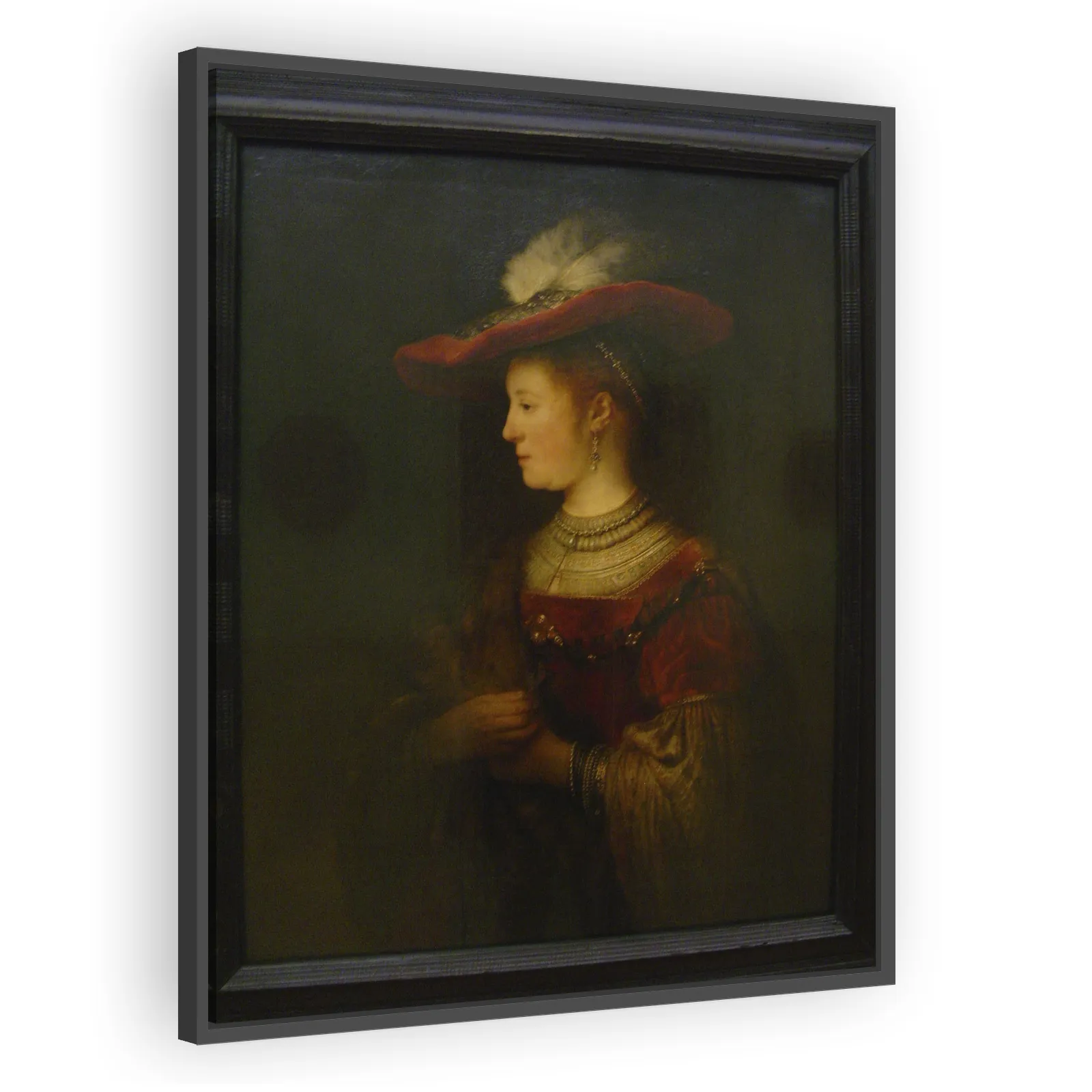 Saskia in a Red Hat by Rembrandt Van Rijn