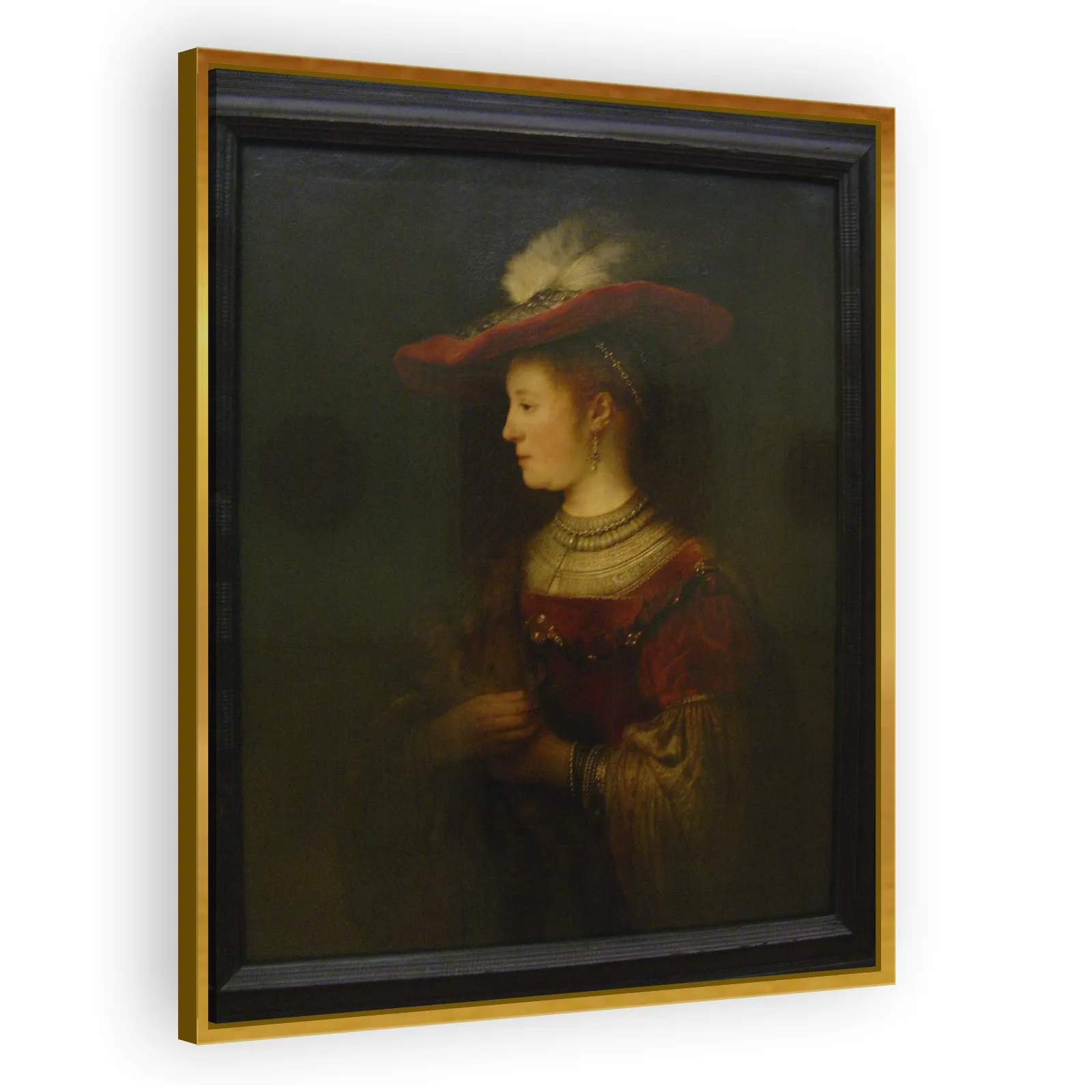 Saskia in a Red Hat by Rembrandt Van Rijn - view 3 thumbnail