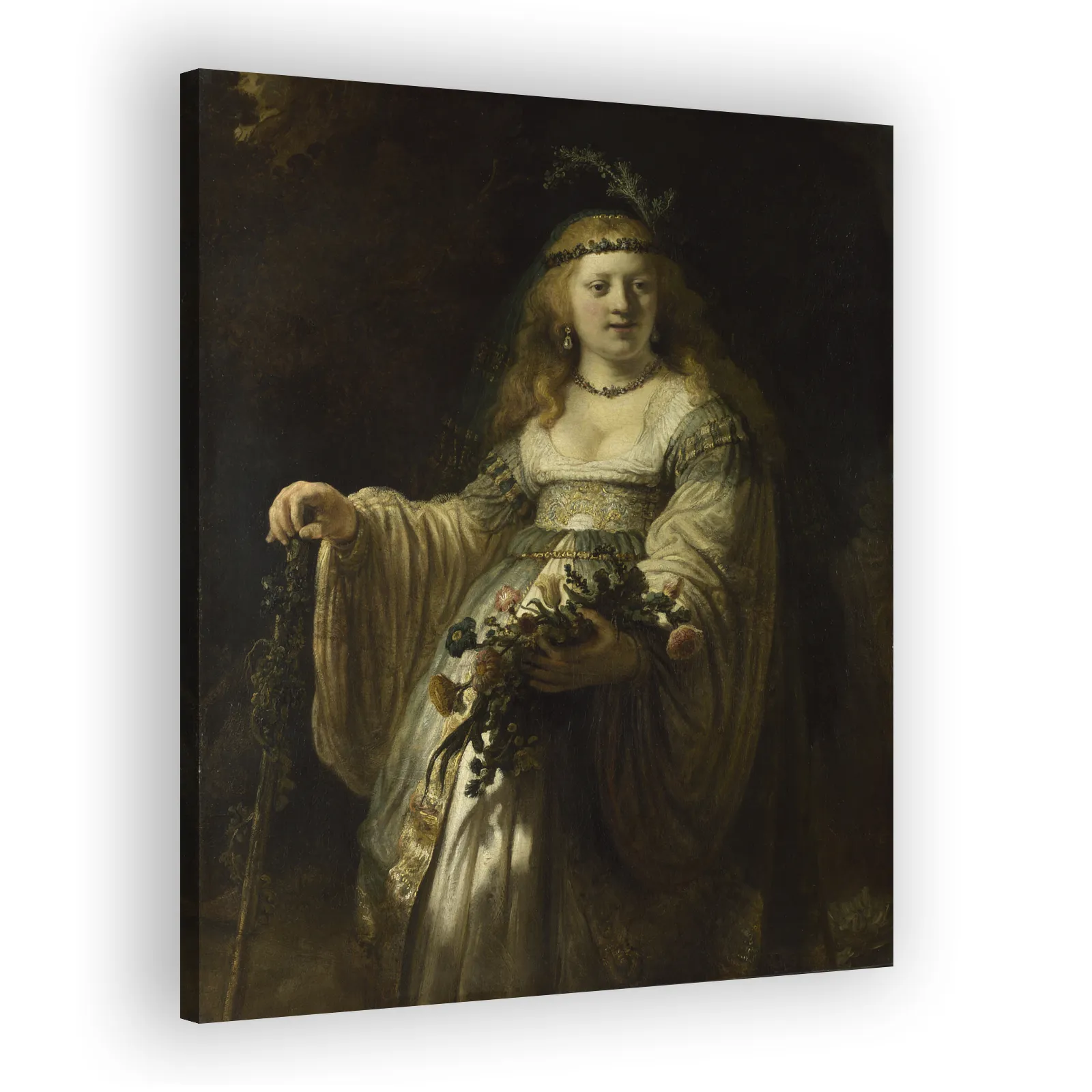 Saskia van Uylenburgh in Arcadian Costume by Rembrandt Van Rijn - view 2 thumbnail