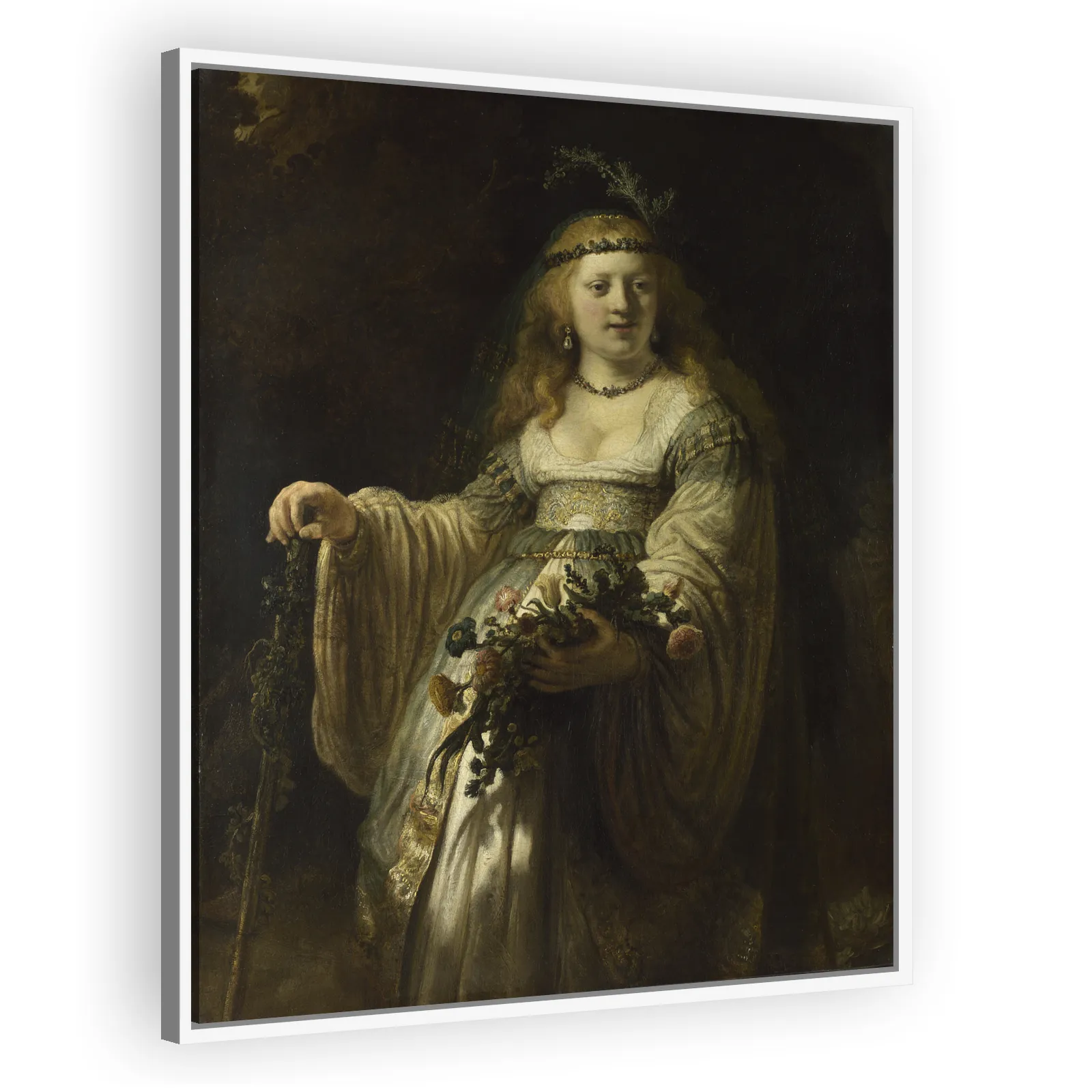 Saskia van Uylenburgh in Arcadian Costume by Rembrandt Van Rijn - view 5 thumbnail