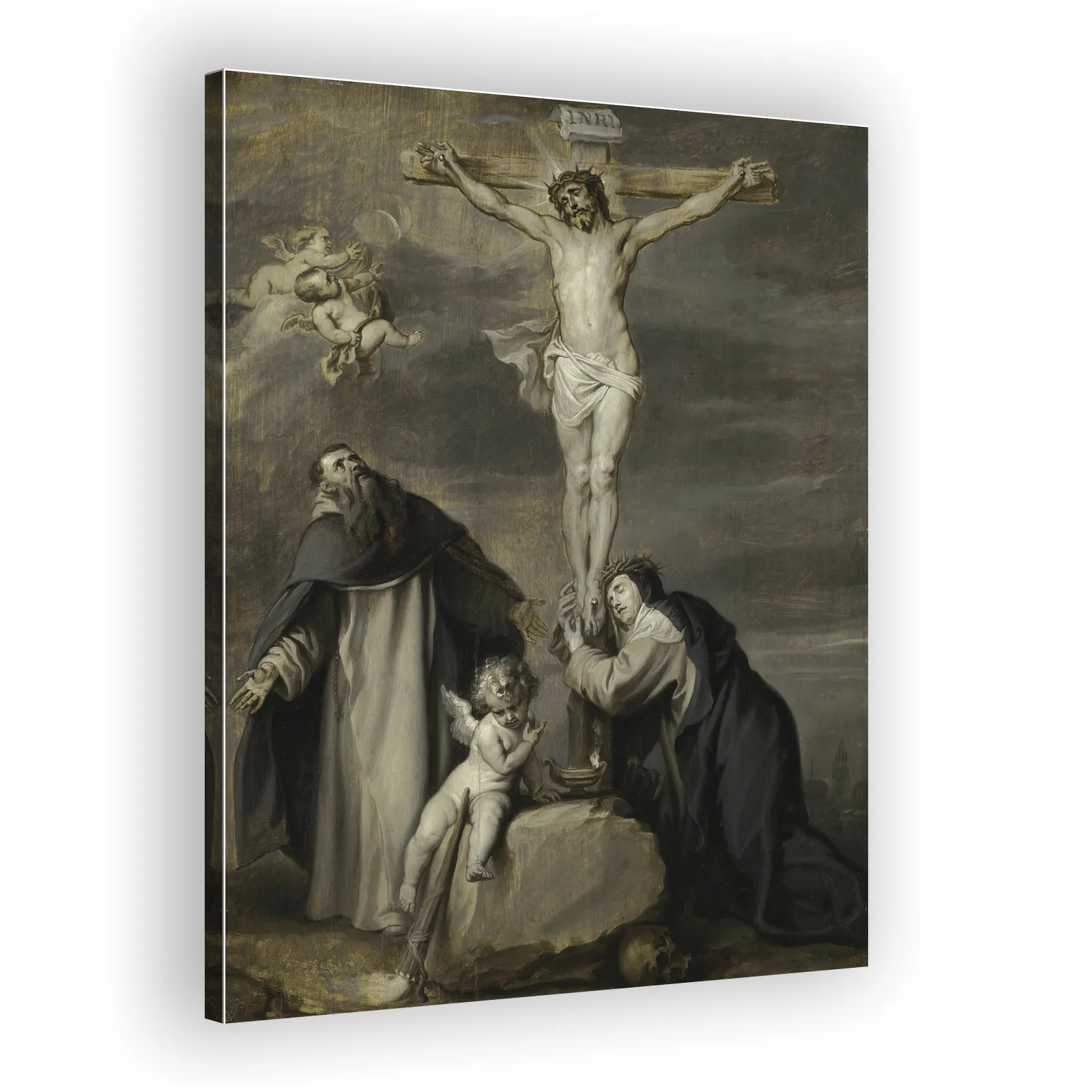 The Crucified Christ Adored by Saints Dominic and Catherine of Siena by Anthony Van Dyck - view 2 thumbnail