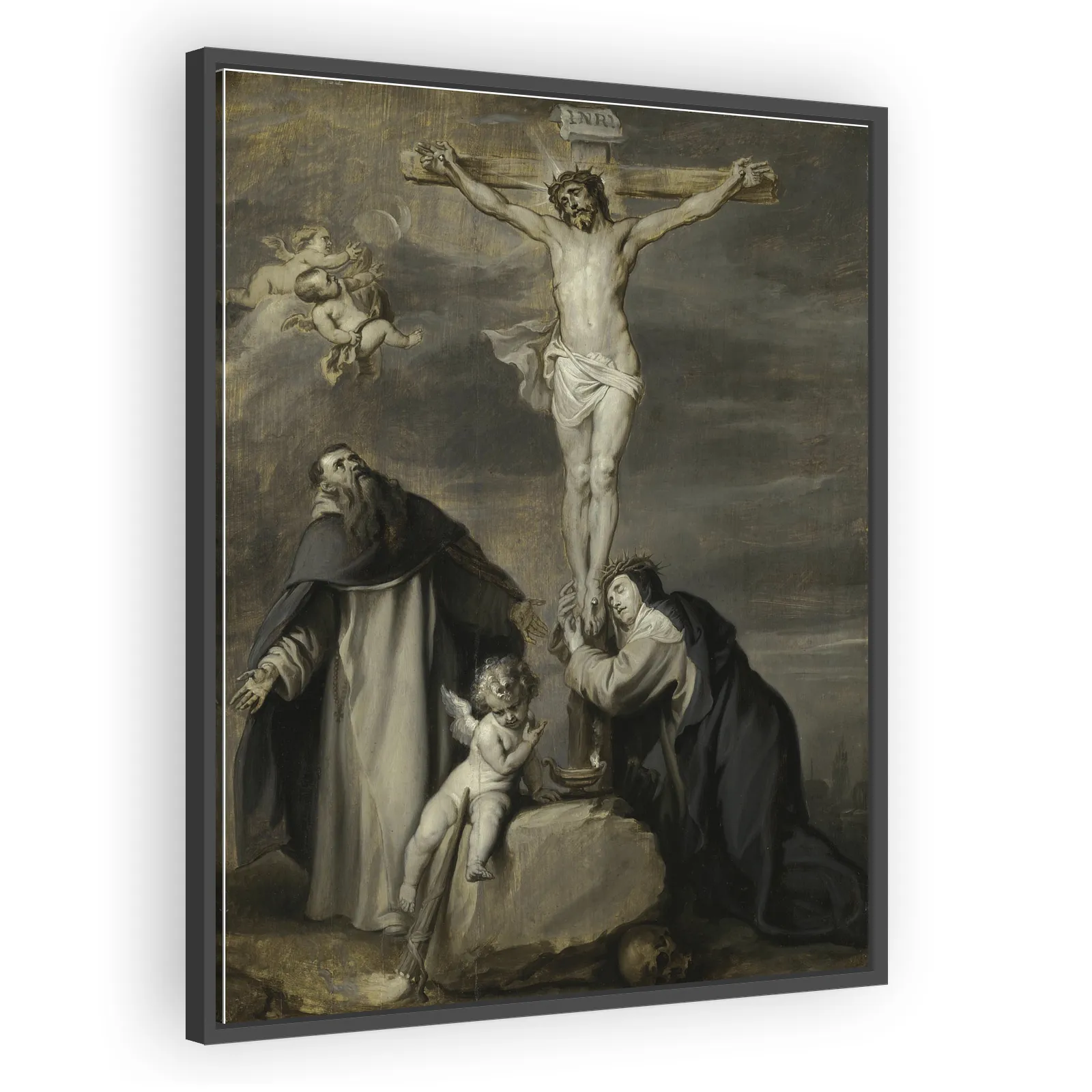 The Crucified Christ Adored by Saints Dominic and Catherine of Siena by Anthony Van Dyck