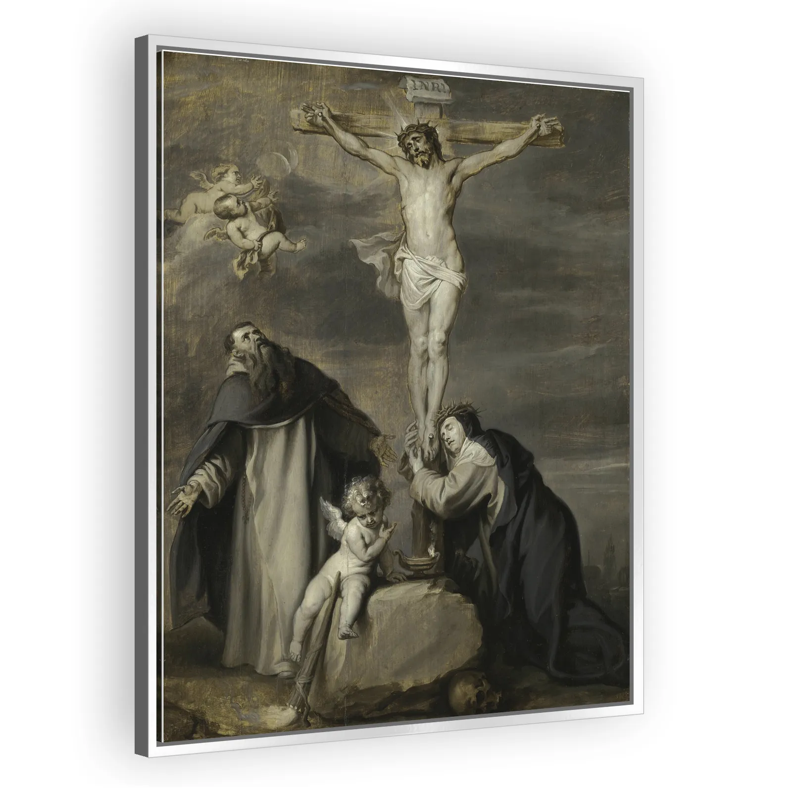 The Crucified Christ Adored by Saints Dominic and Catherine of Siena by Anthony Van Dyck - view 4 thumbnail