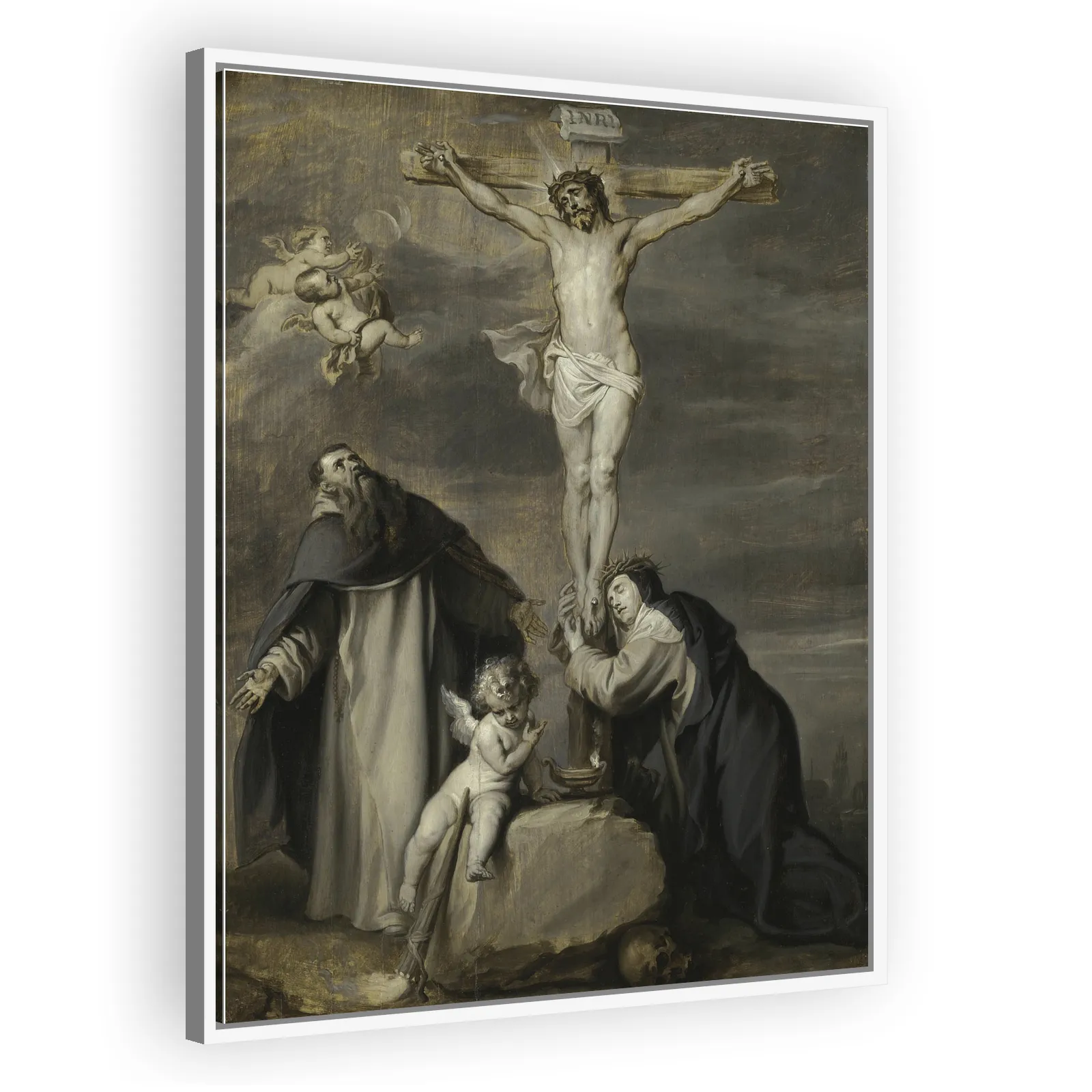 The Crucified Christ Adored by Saints Dominic and Catherine of Siena by Anthony Van Dyck - view 5 thumbnail