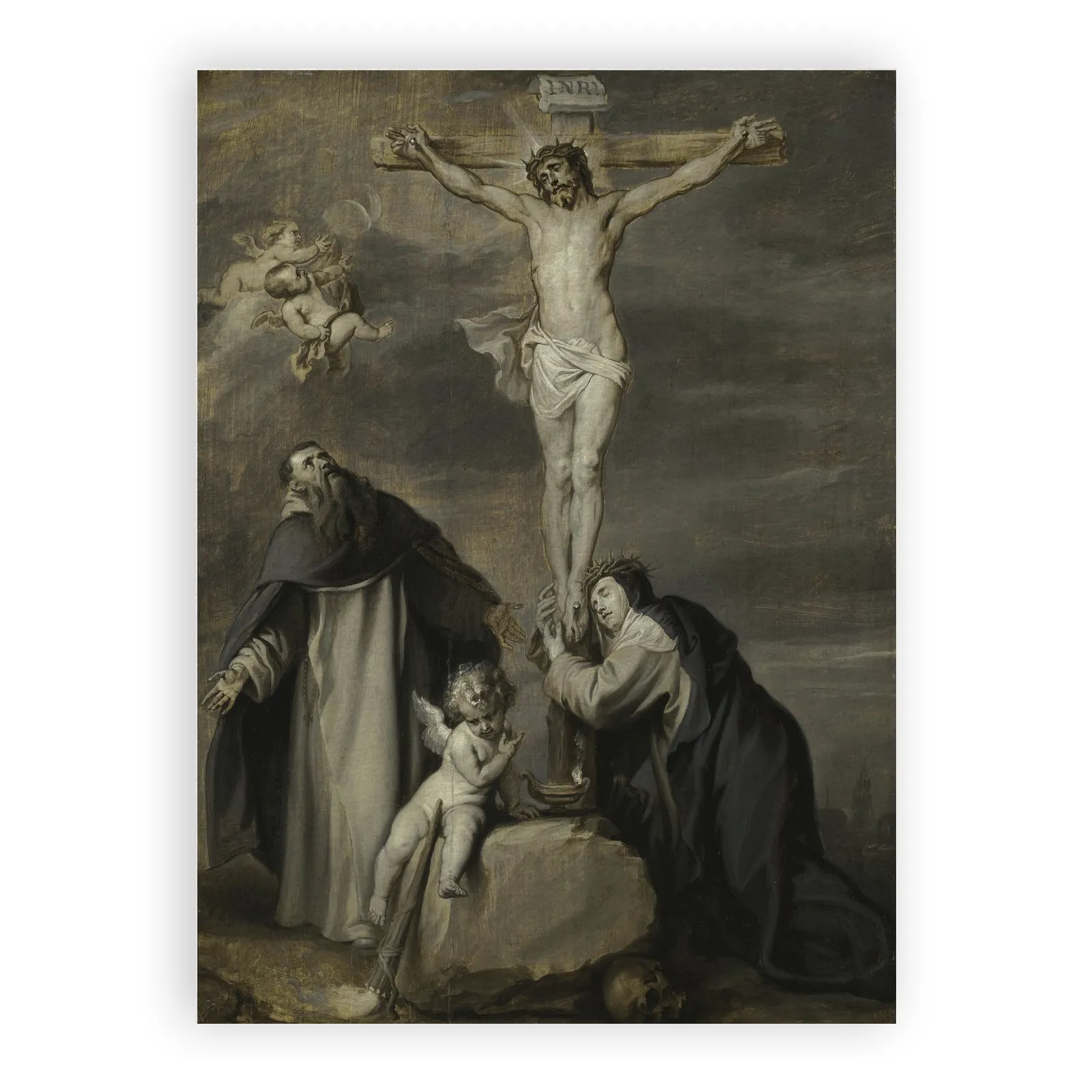 The Crucified Christ Adored by Saints Dominic and Catherine of Siena by Anthony Van Dyck - view 6 thumbnail