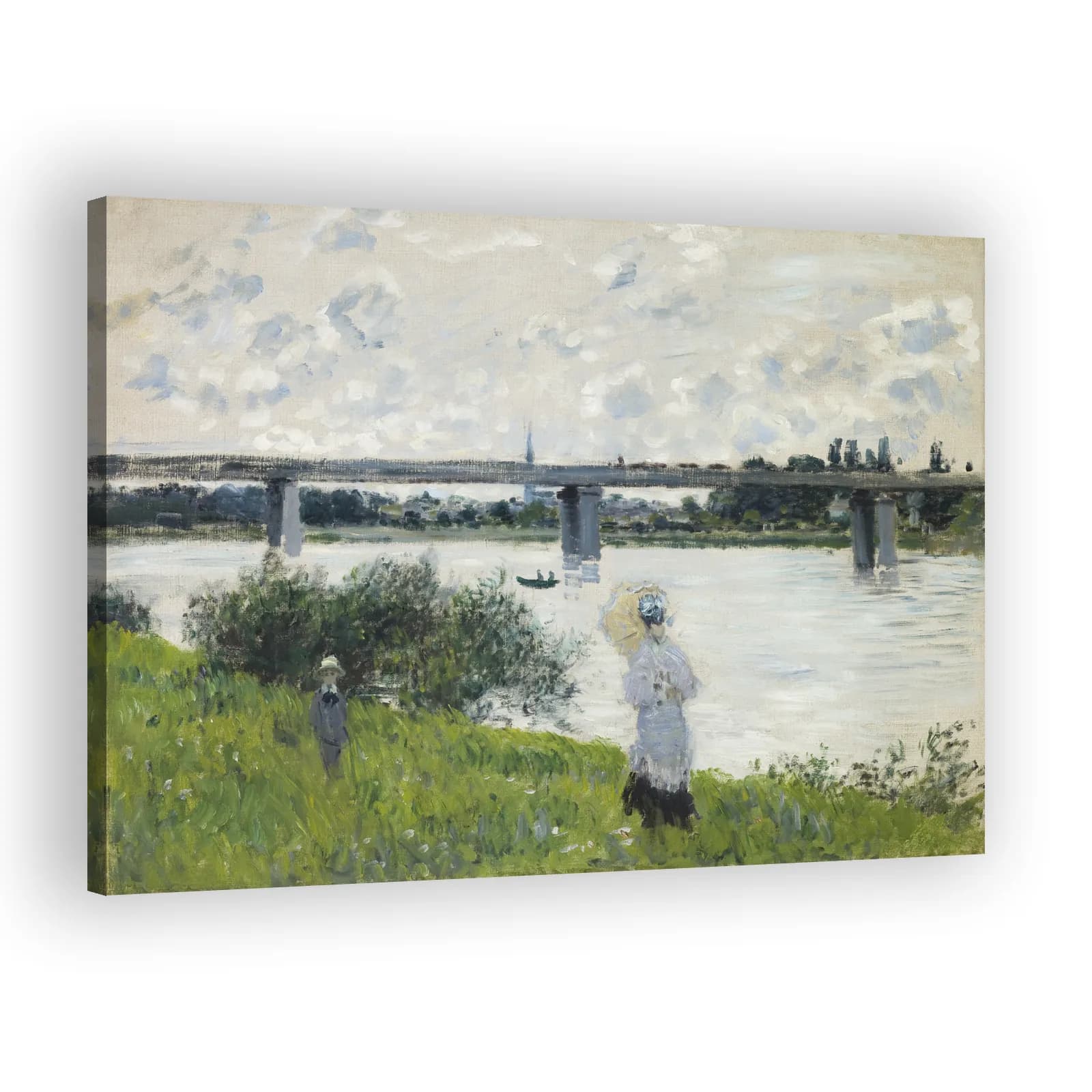 The Promenade with the Railroad Bridge, Argenteuil by Claude Monet - view 2 thumbnail