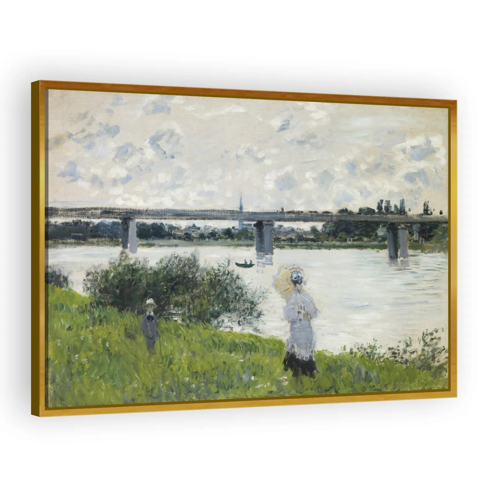 The Promenade with the Railroad Bridge, Argenteuil by Claude Monet - view 3 thumbnail