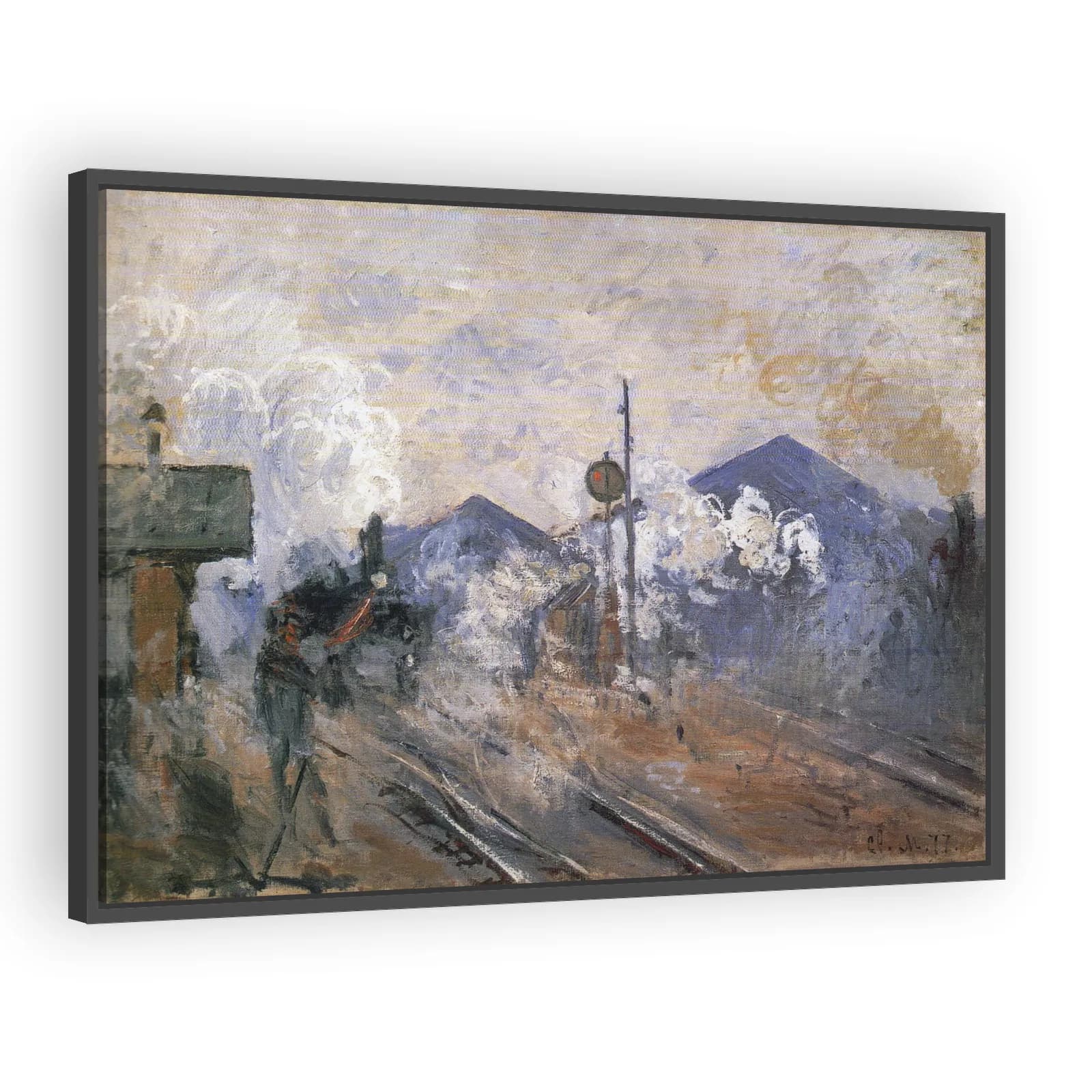 Train Tracks at Saint-Lazare Station by Claude Monet