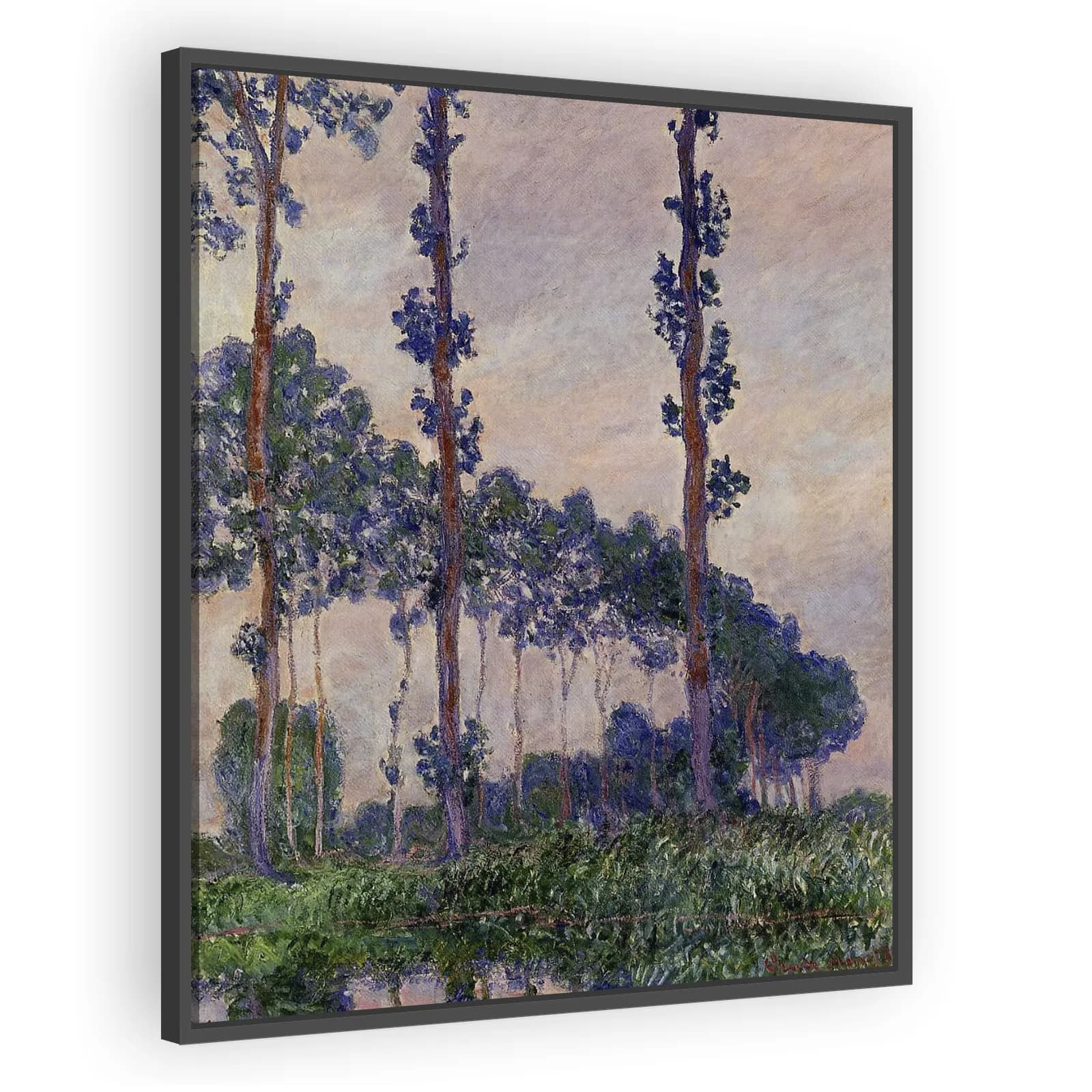 Three Trees in Grey Weather by Claude Monet