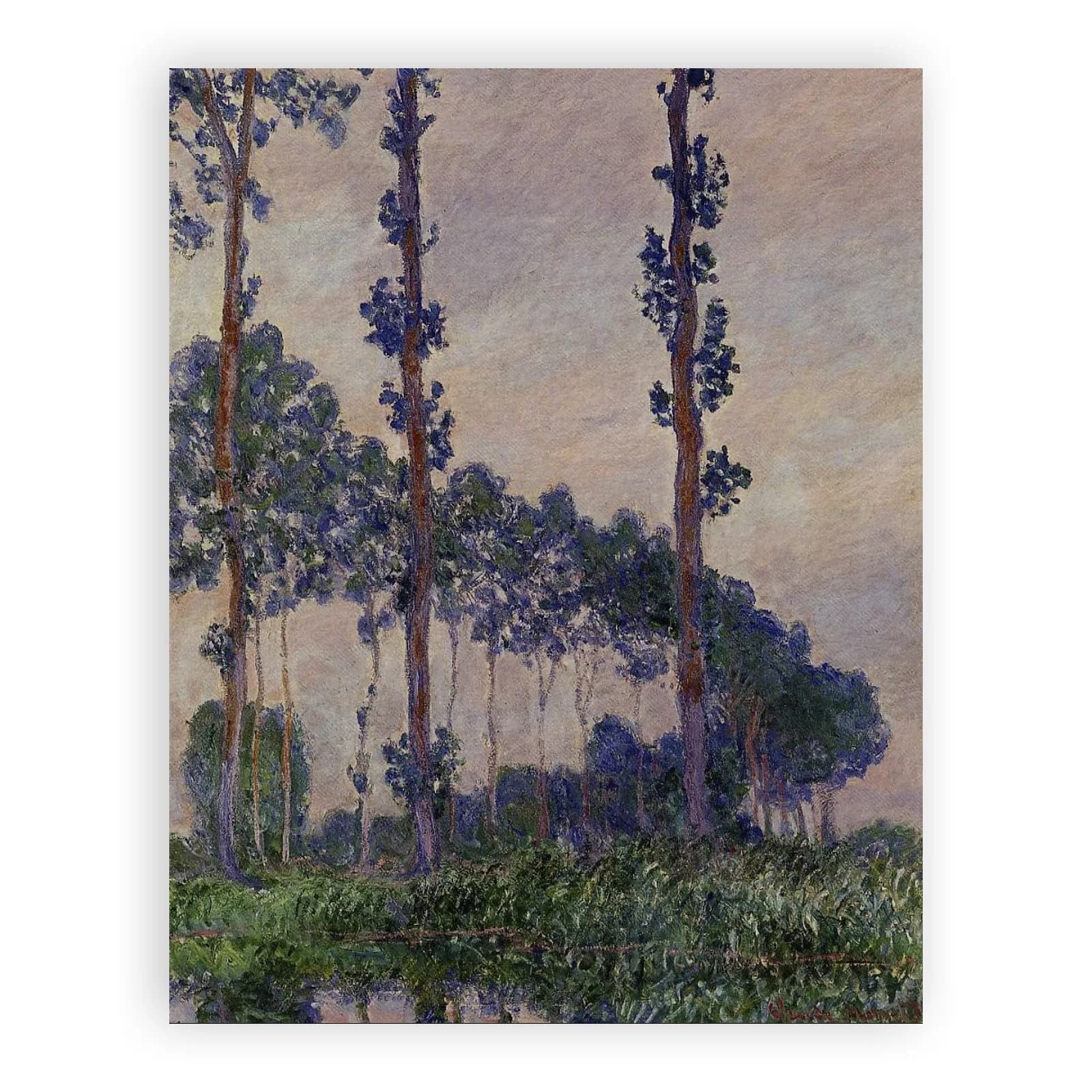 Three Trees in Grey Weather by Claude Monet - view 6 thumbnail