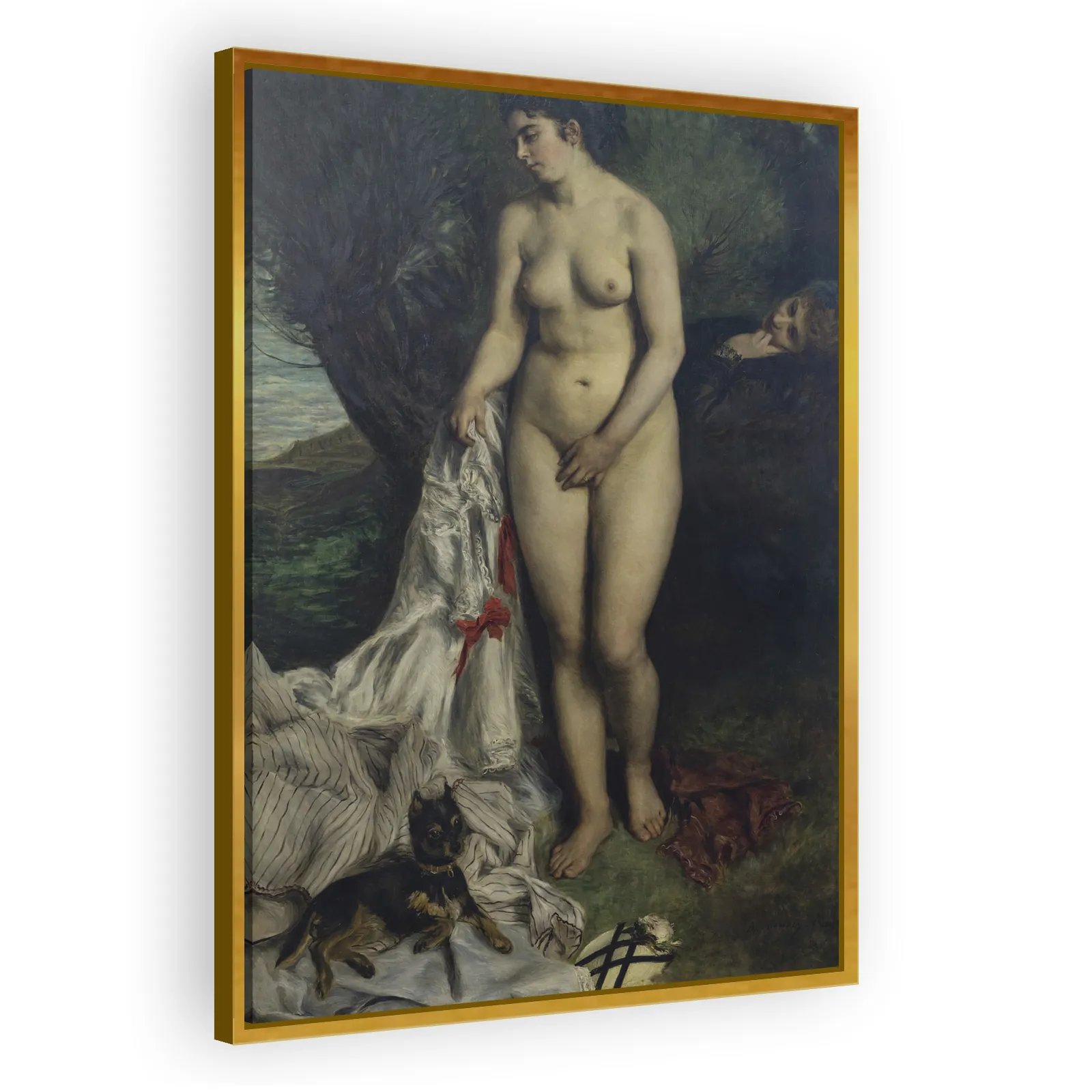Bather with a Griffon Dog by Pierre Auguste Renoir - view 3 thumbnail
