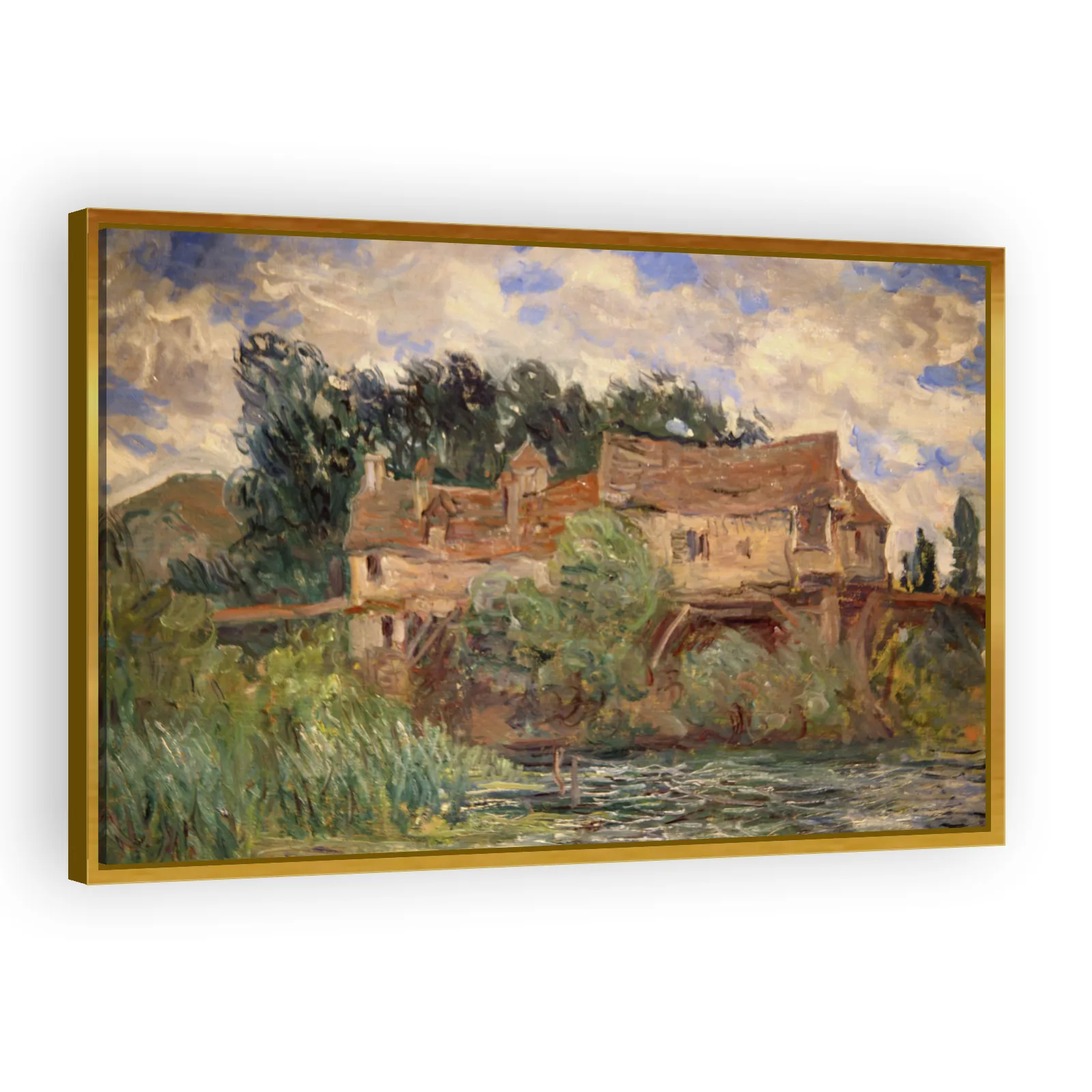 Houses on the Old Bridge at Vernon by Claude Monet - view 3 thumbnail