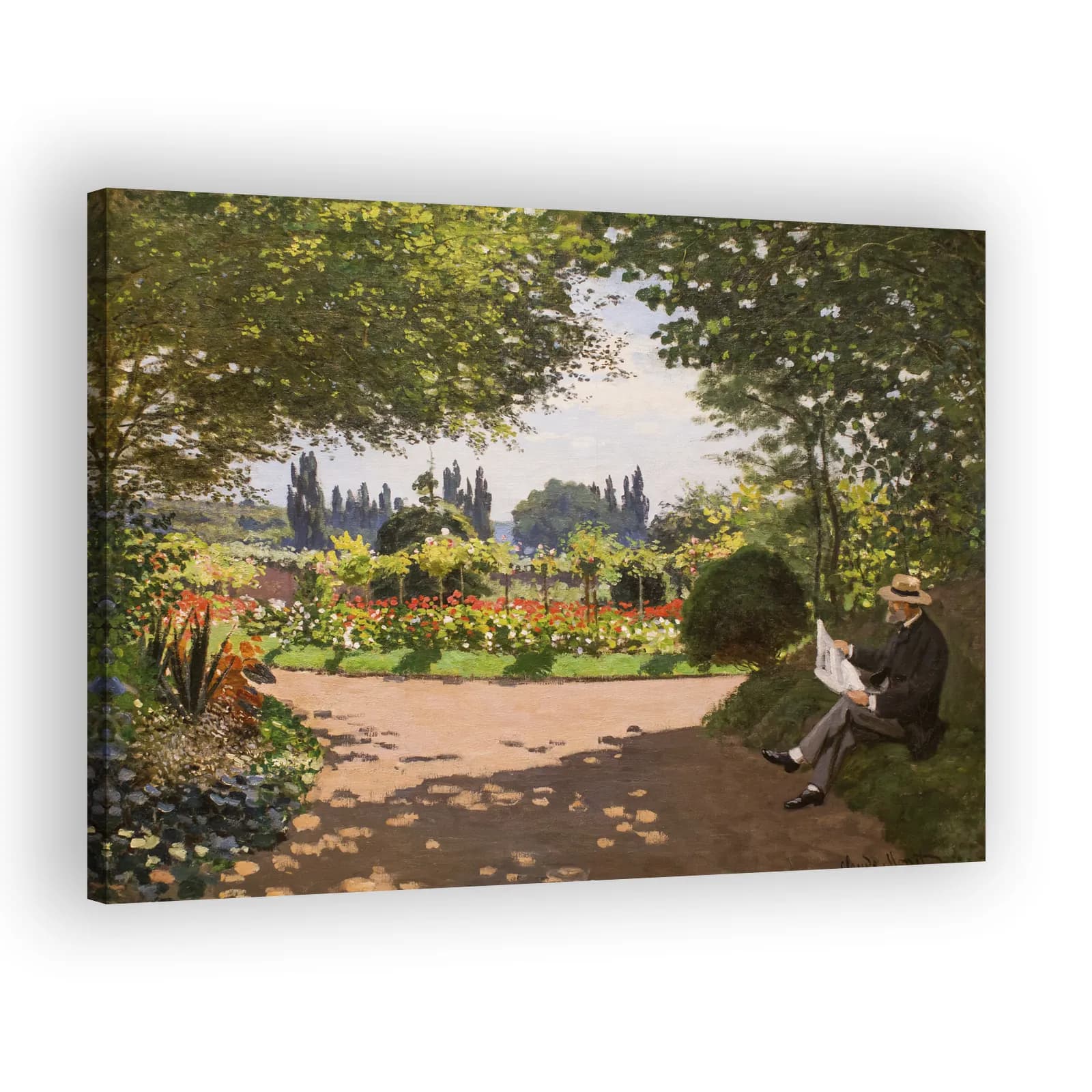 Adolphe Monet in the Garden of Le Coteau at Sainte-Adresse by Claude Monet - view 2 thumbnail