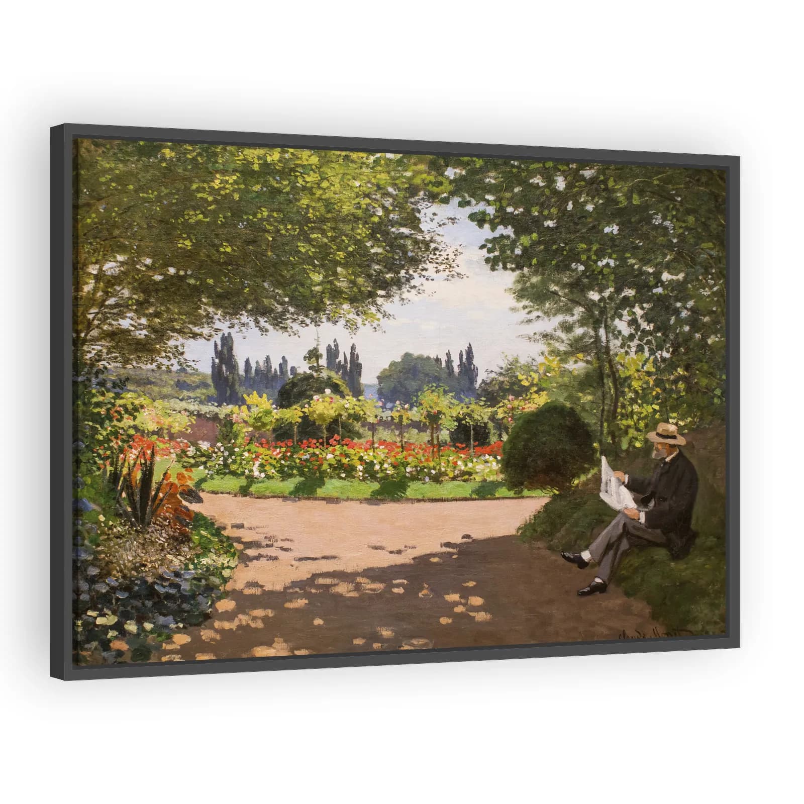 Adolphe Monet in the Garden of Le Coteau at Sainte-Adresse by Claude Monet