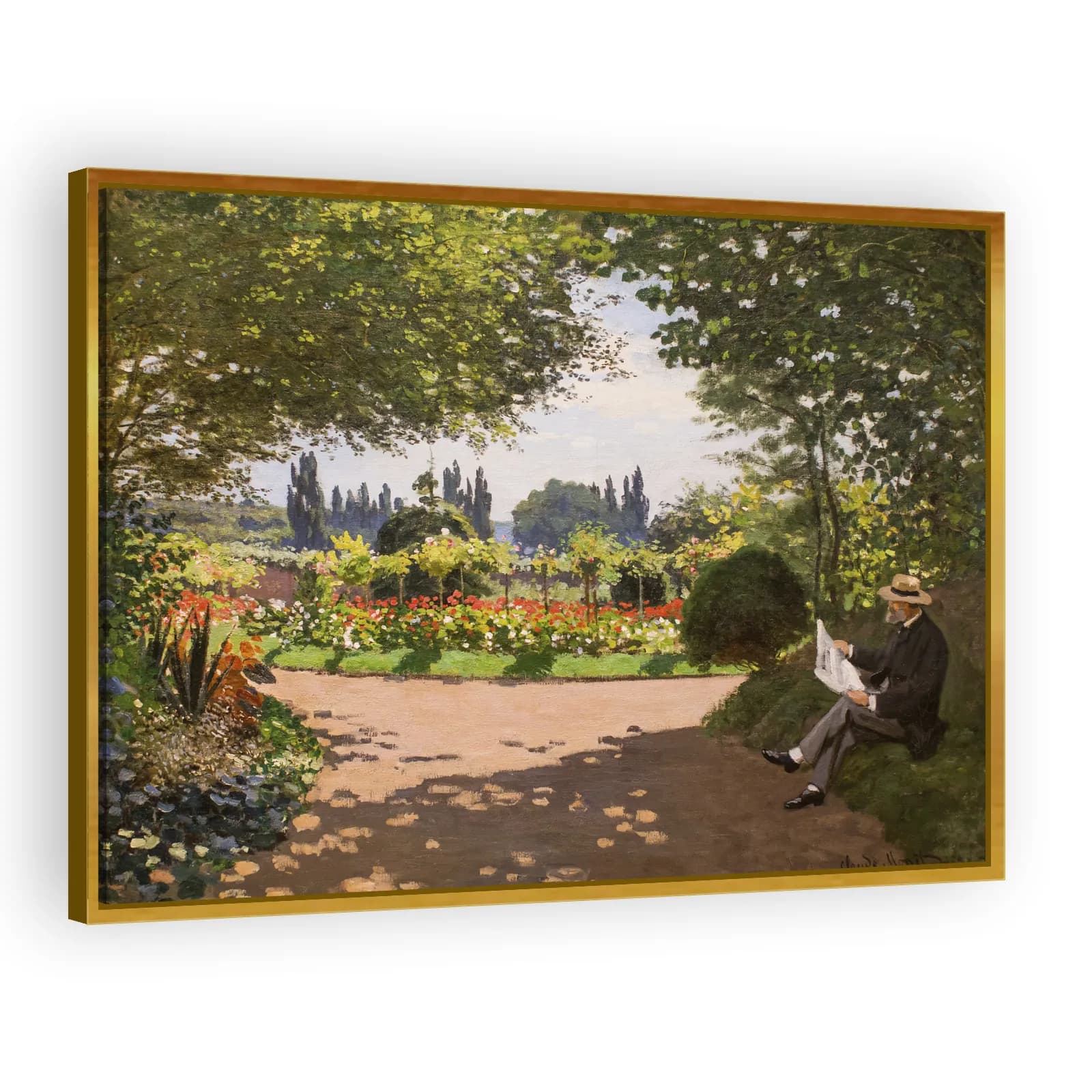 Adolphe Monet in the Garden of Le Coteau at Sainte-Adresse by Claude Monet - view 3 thumbnail