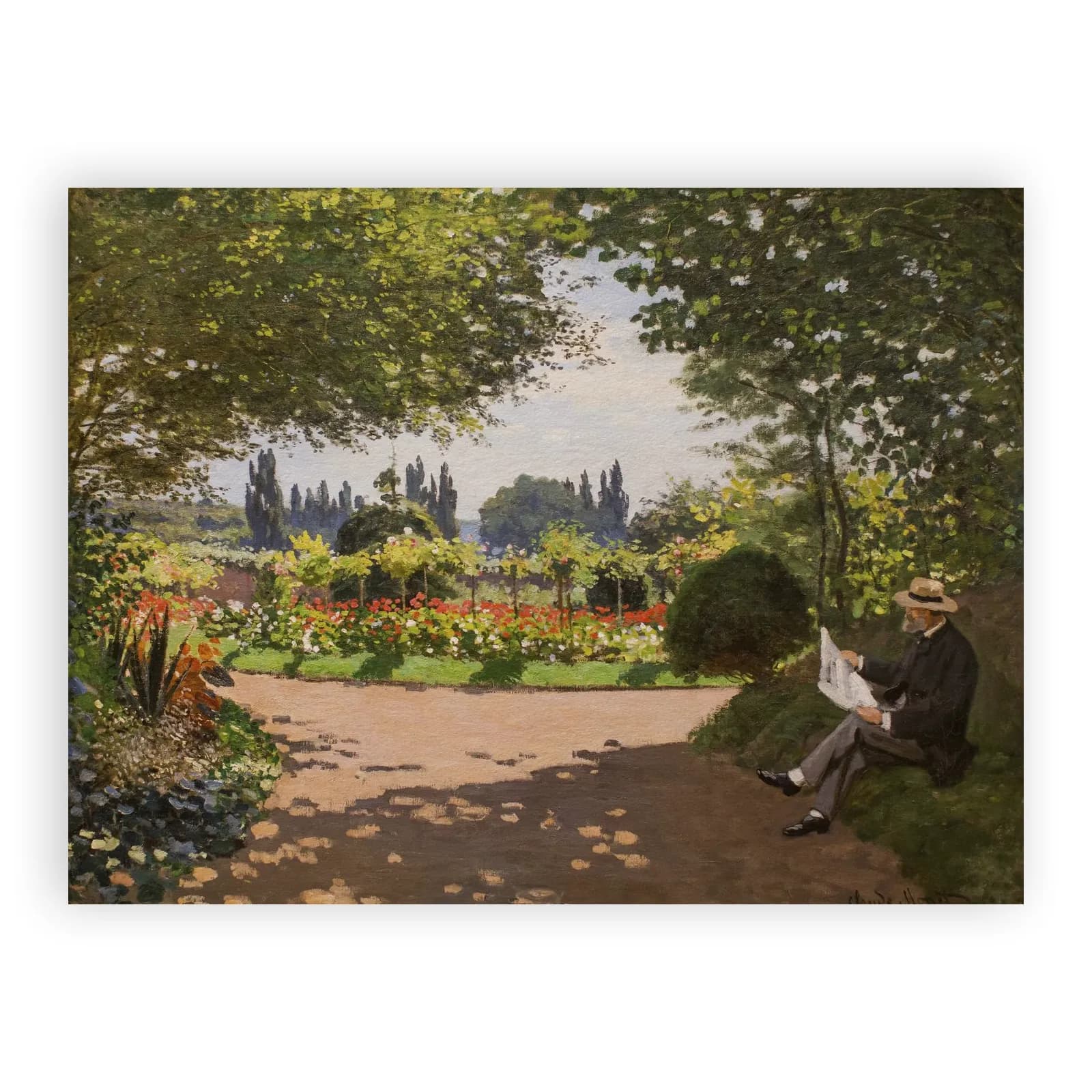 Adolphe Monet in the Garden of Le Coteau at Sainte-Adresse by Claude Monet - view 6 thumbnail