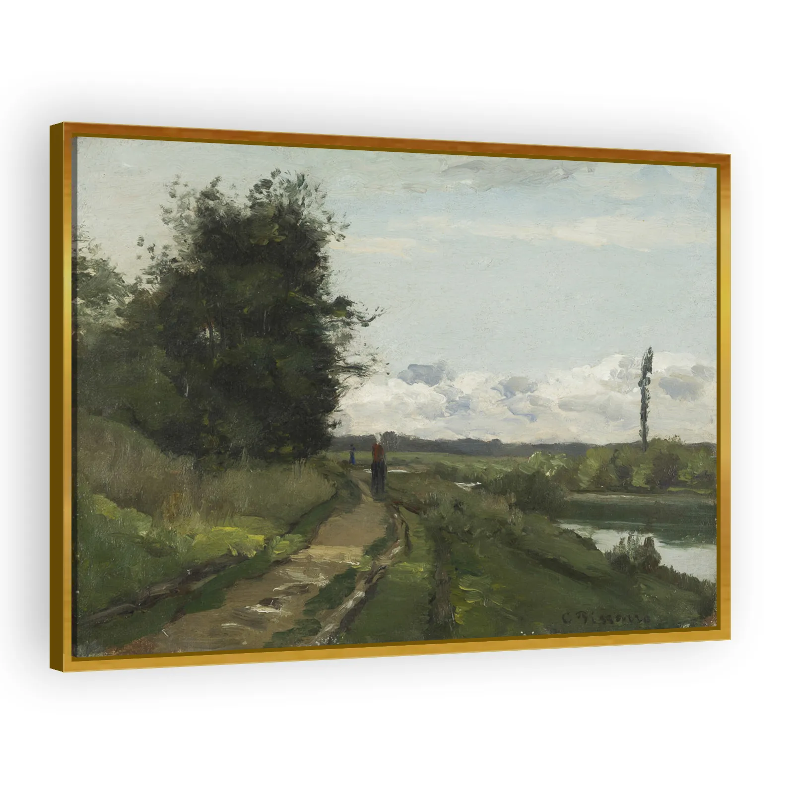 Les bords de la Seine à Bougival by Camille Pissarro - view 3 thumbnail