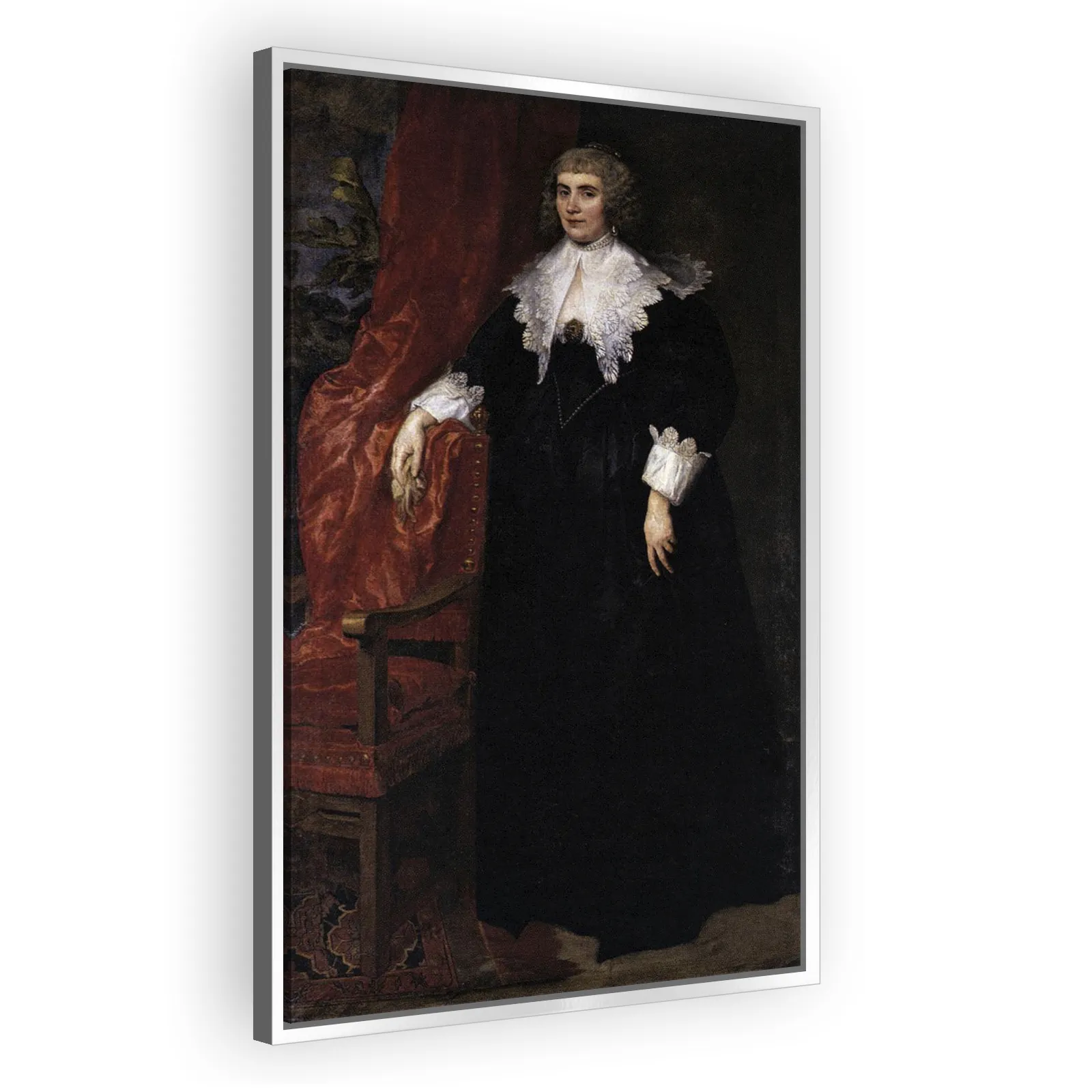 Portrait of Anna van Craesbeke, wife of Joost de Hertoghe by Anthony Van Dyck - view 4 thumbnail