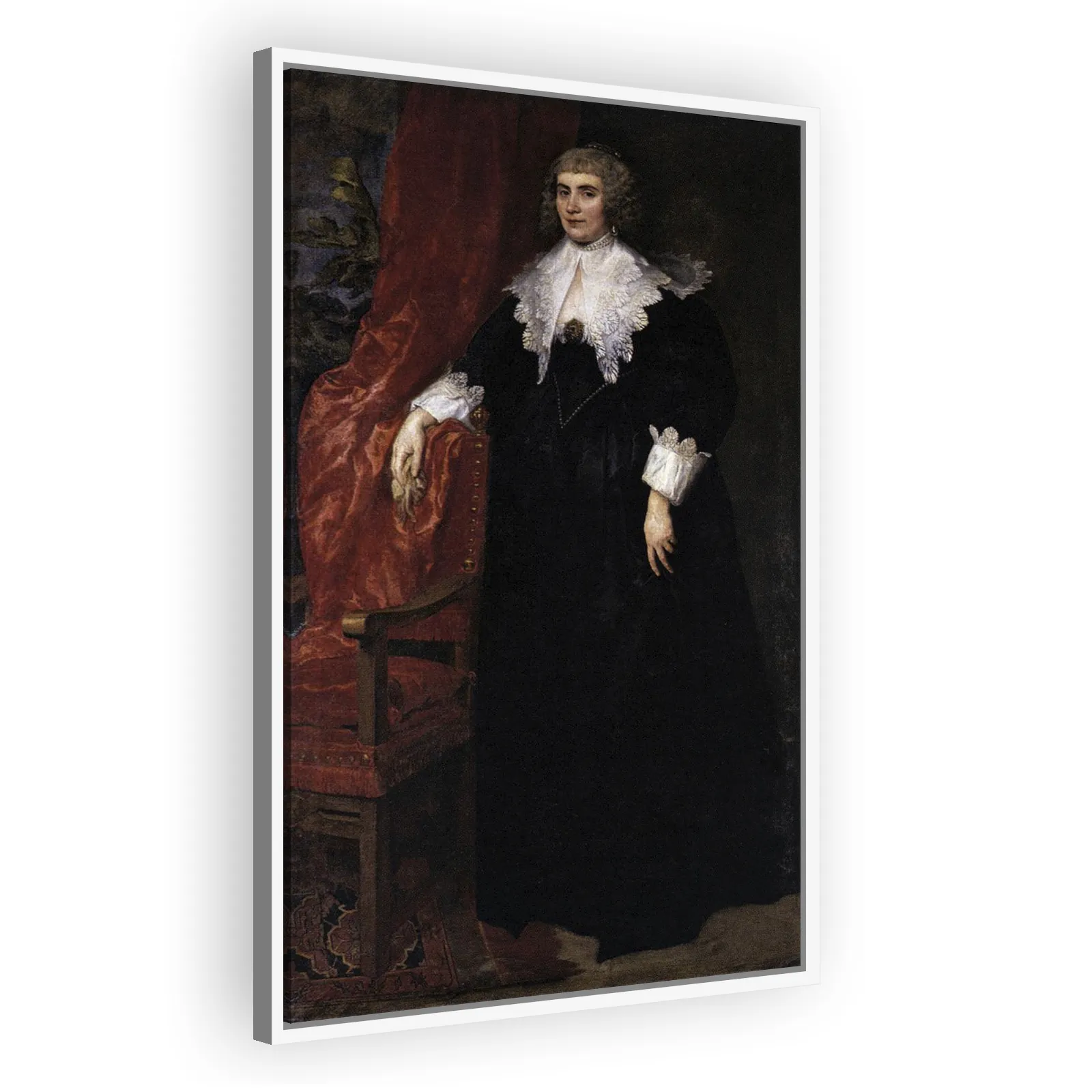Portrait of Anna van Craesbeke, wife of Joost de Hertoghe by Anthony Van Dyck - view 5 thumbnail