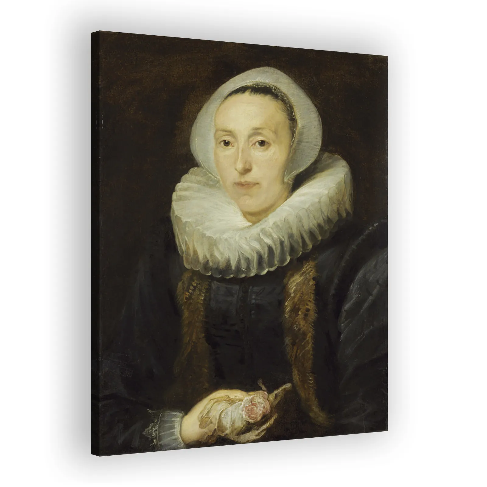 Portrait of a Woman with a Rose by Anthony Van Dyck - view 2 thumbnail