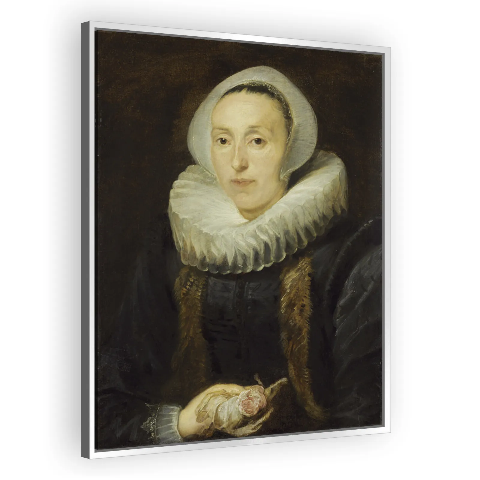 Portrait of a Woman with a Rose by Anthony Van Dyck - view 4 thumbnail