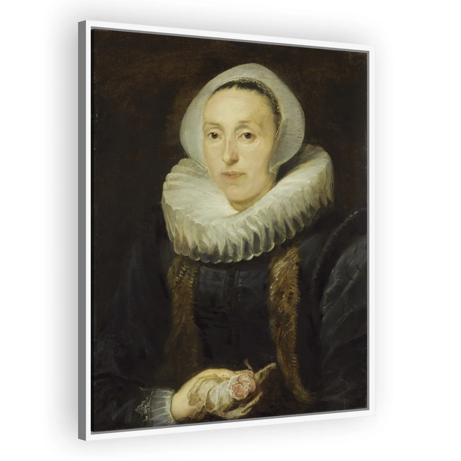 Portrait of a Woman with a Rose by Anthony Van Dyck - view 5 thumbnail